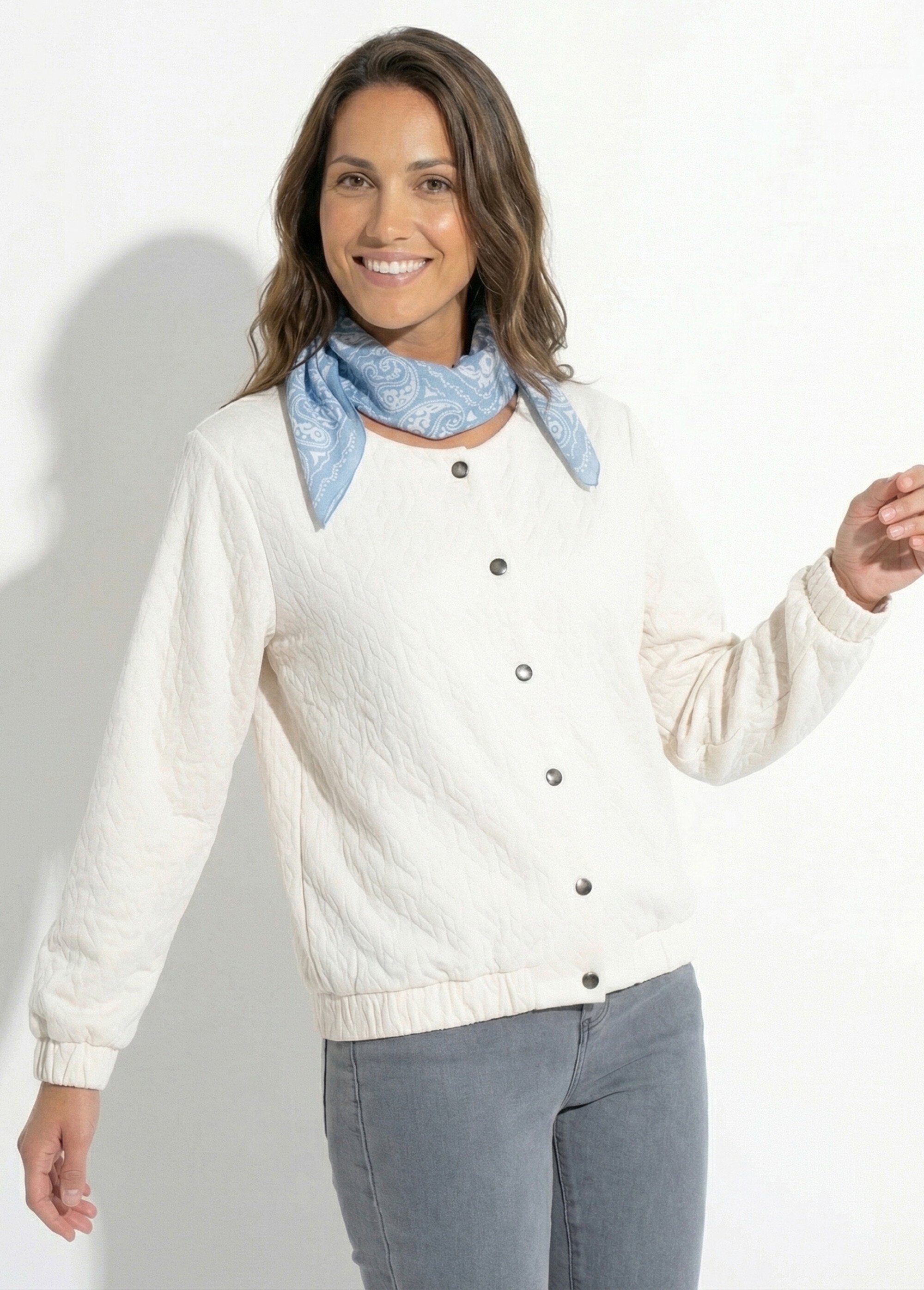 Blouson pressionné effet matelassé Femme Beige TAIGA MV1