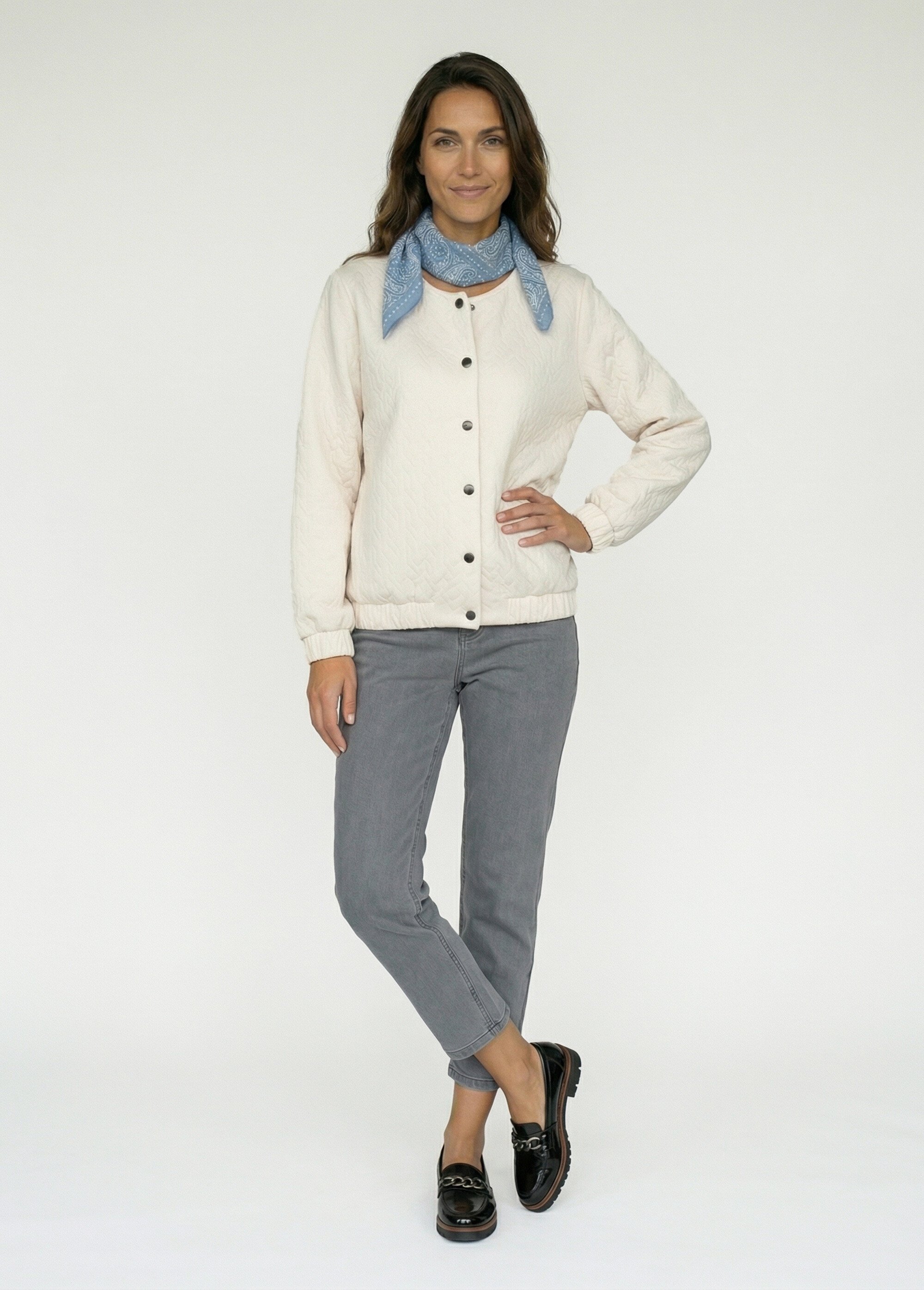 Blouson pressionné effet matelassé Femme Beige TAIGA SF1