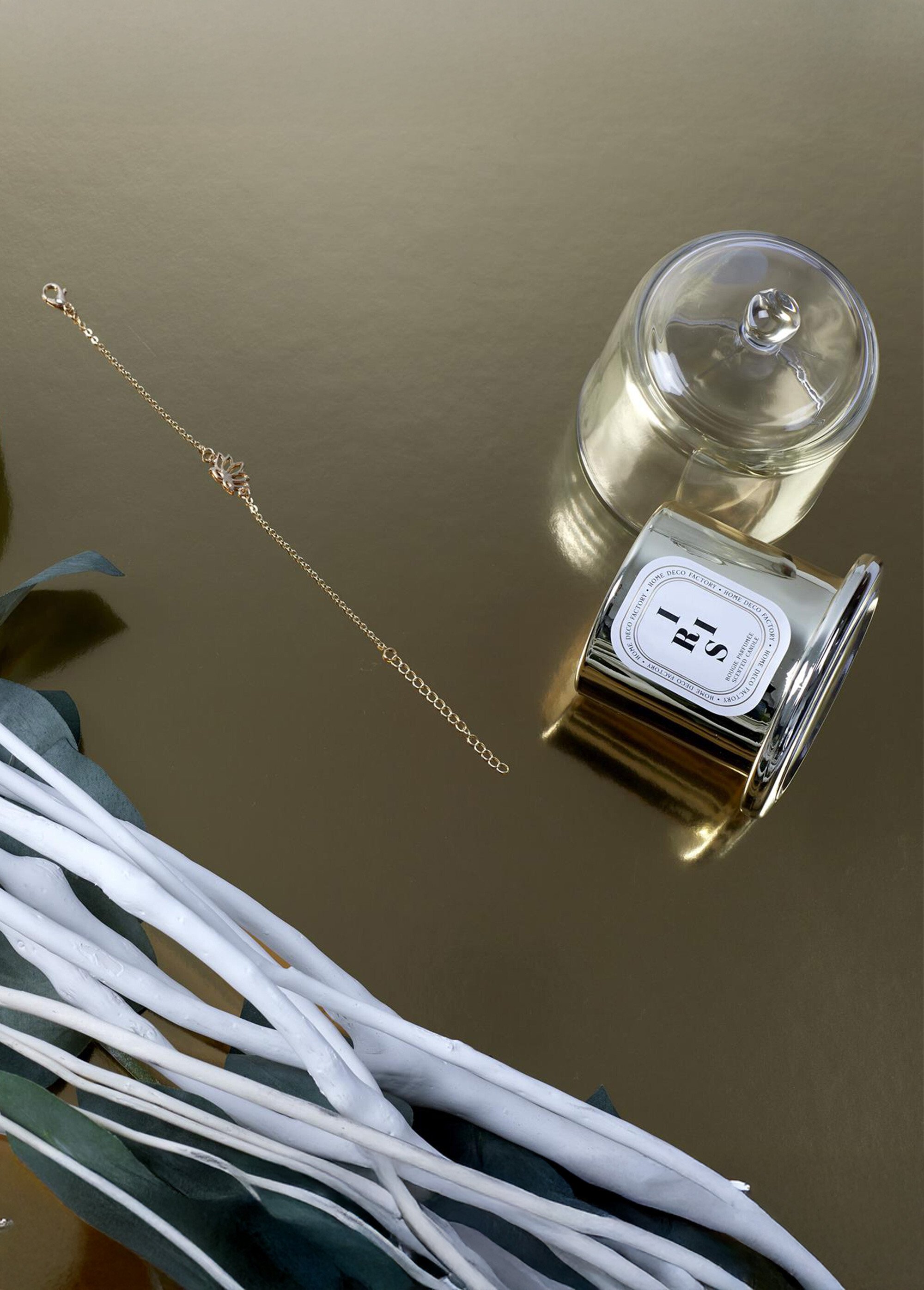 Bougie bijou surprise + cloche verre IRIS CMP-BO5465 SI1