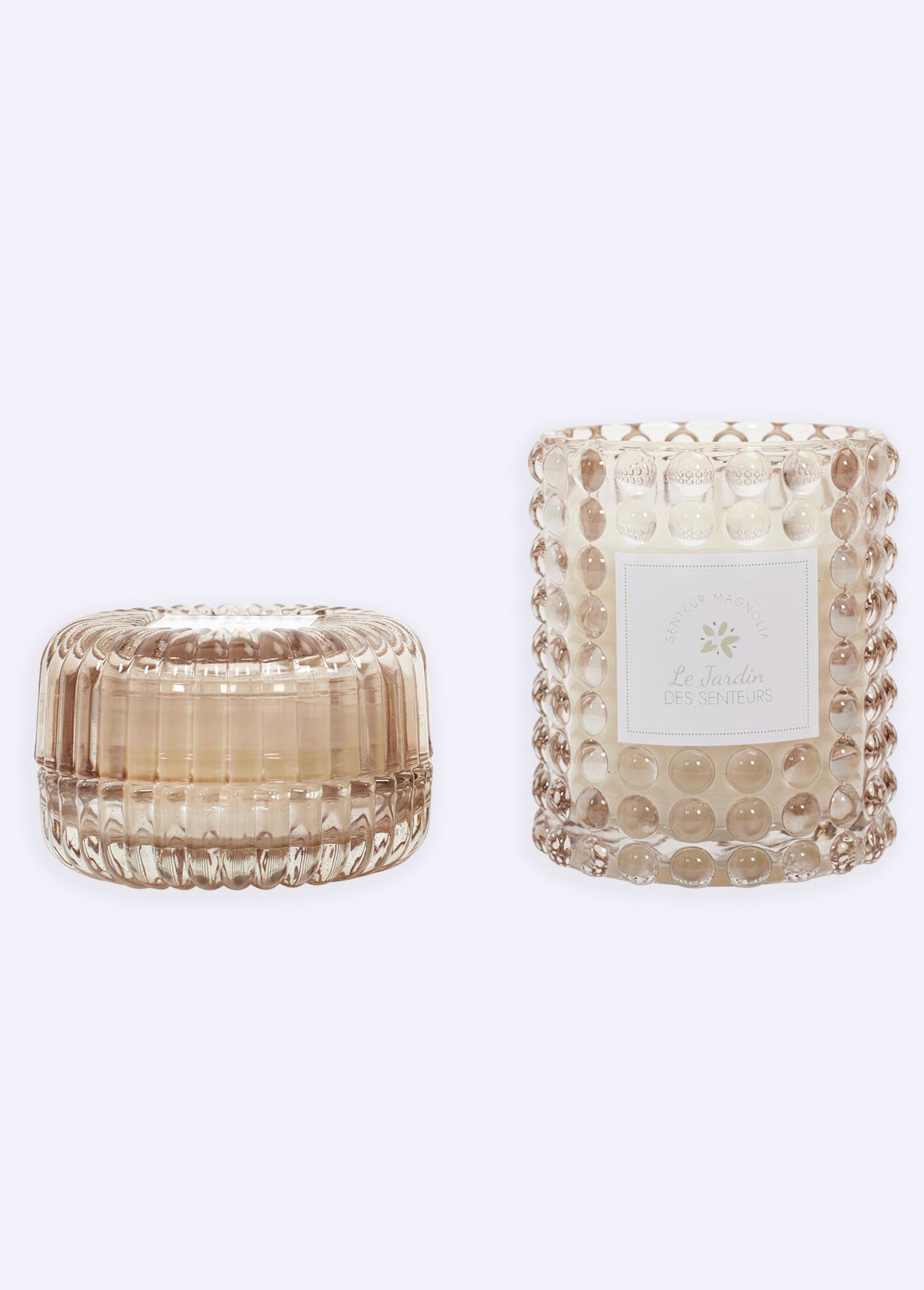 Coffret 2 bougies parfumées thème Jardin MAGNOLIA CMP-BO8116 FA1