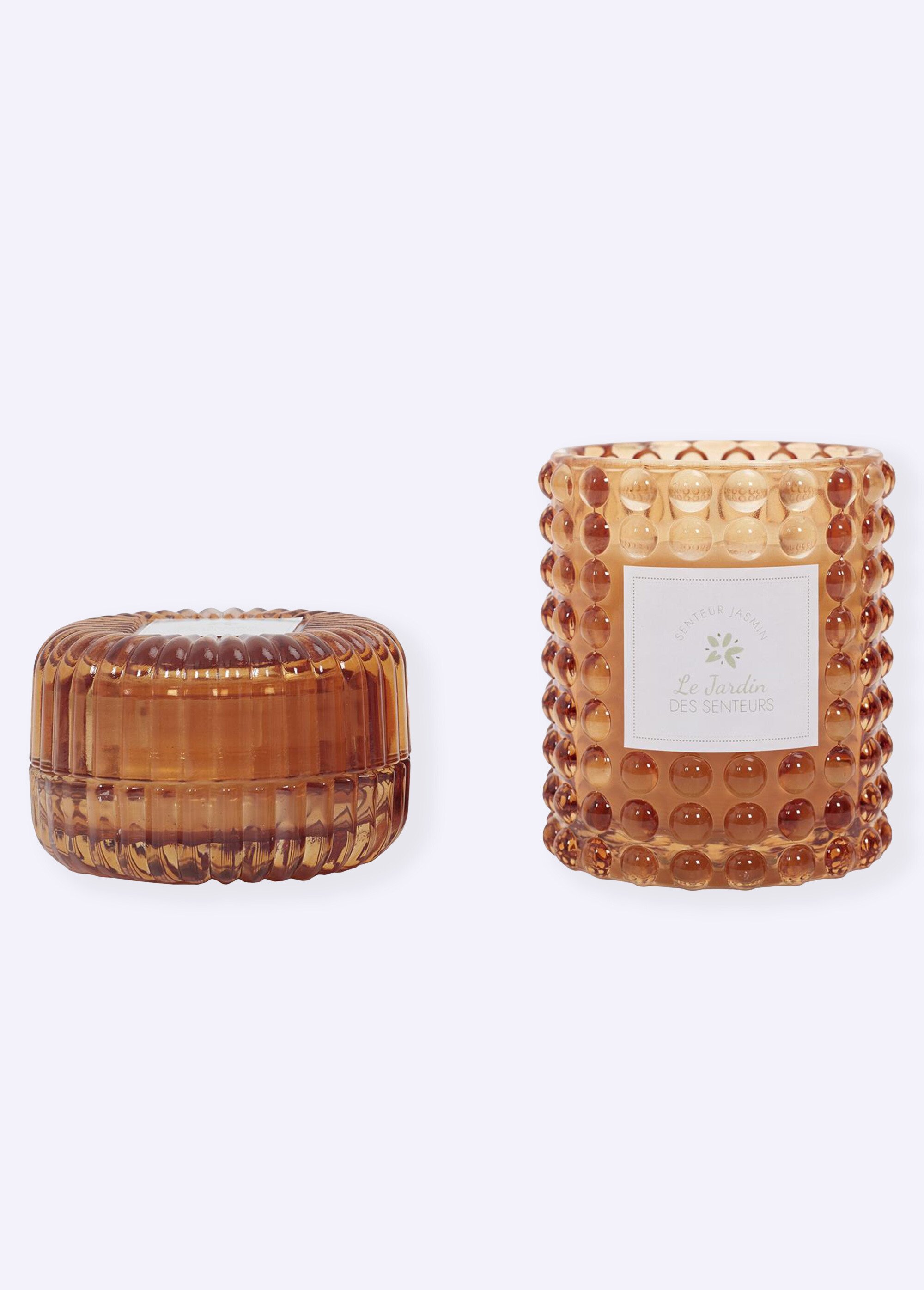 Coffret 2 bougies parfumées thème Jardin