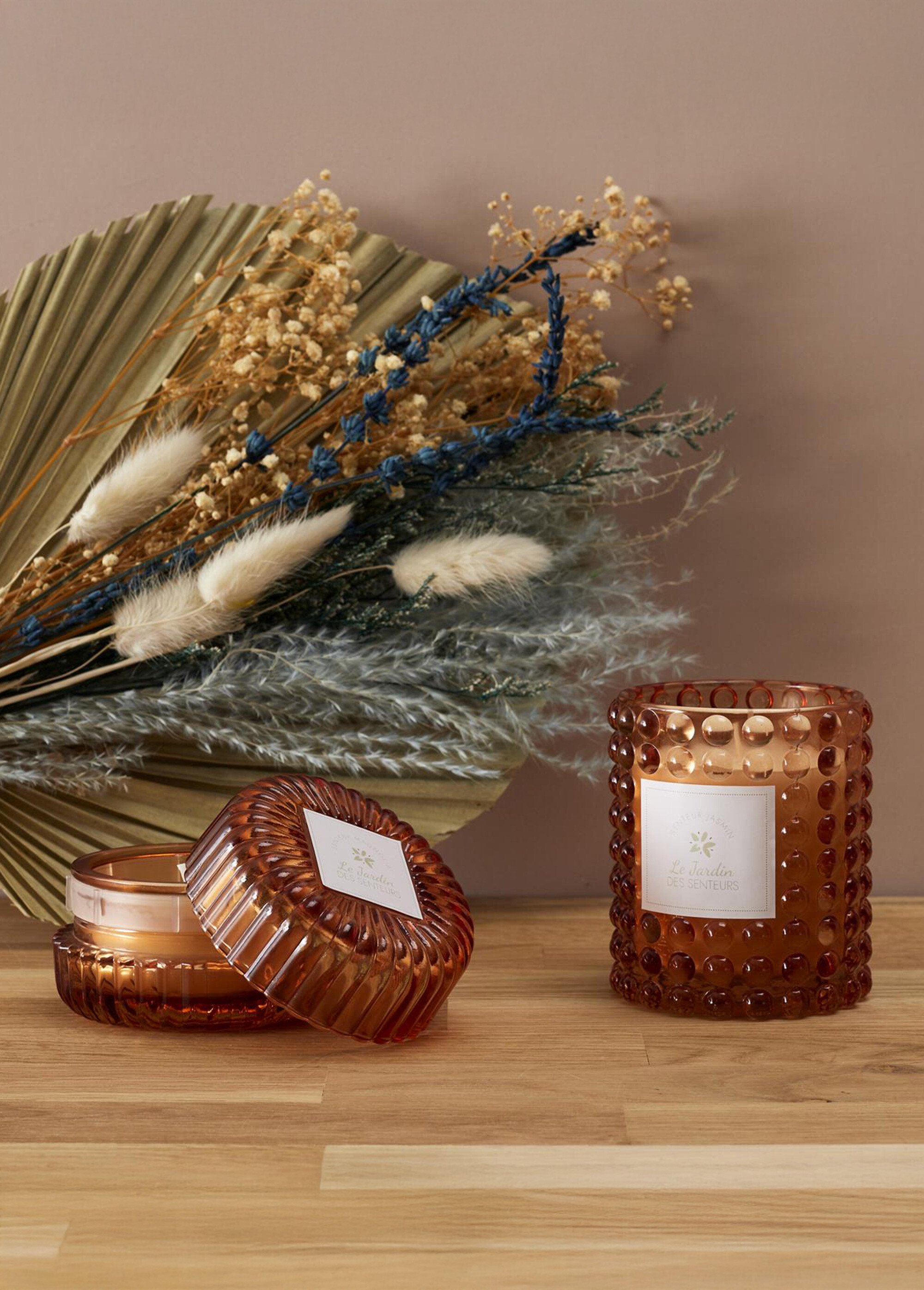 Coffret 2 bougies parfumées thème Jardin FLEURS DE PRINTEMPS CMP-BO8116 SI1