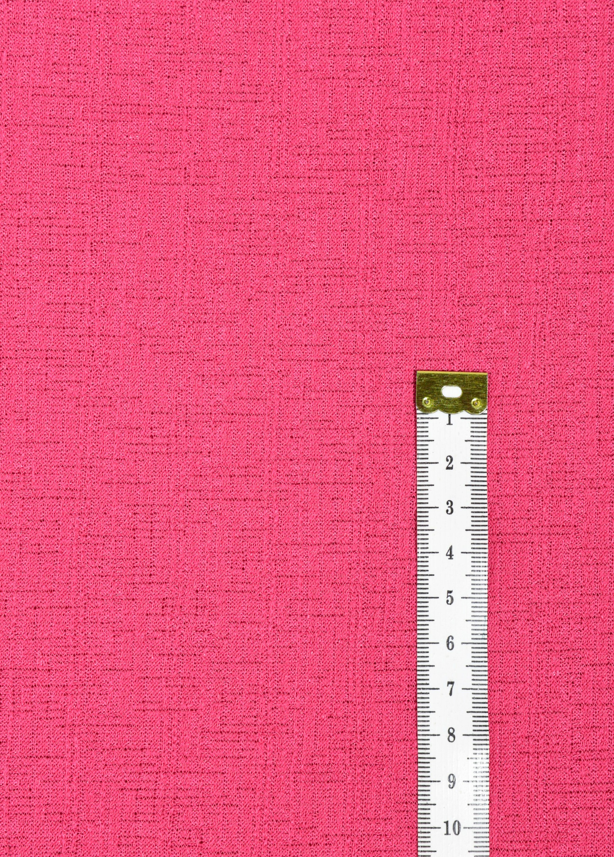 Coupon tissu jersey texturé, azalée ROSE COT150228 DE1