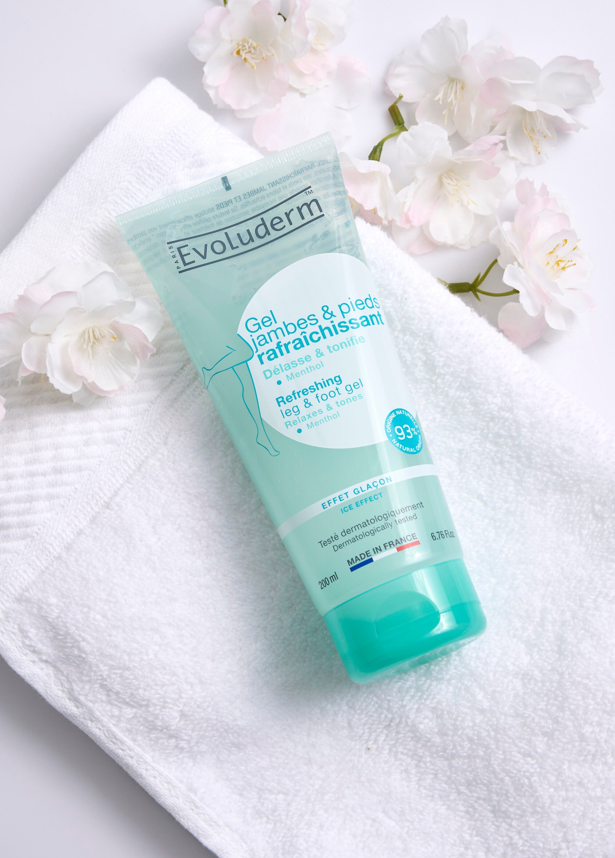 Gel rafraîchissant menthol jambes et pieds Bleu EVOGELJAMBE SF1