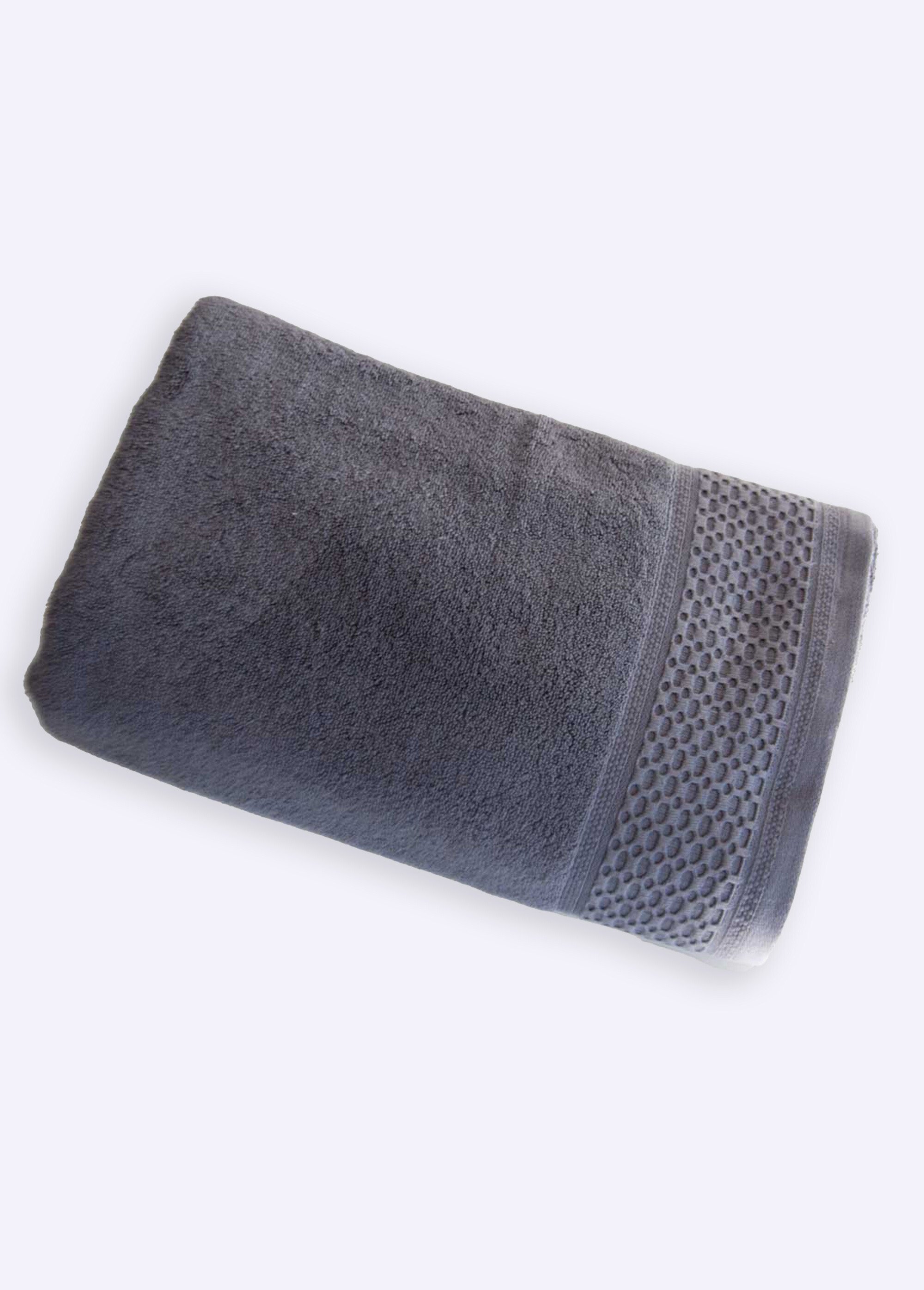 Ligne de linge de bain pur coton épais Gris RIGOLETO FA1