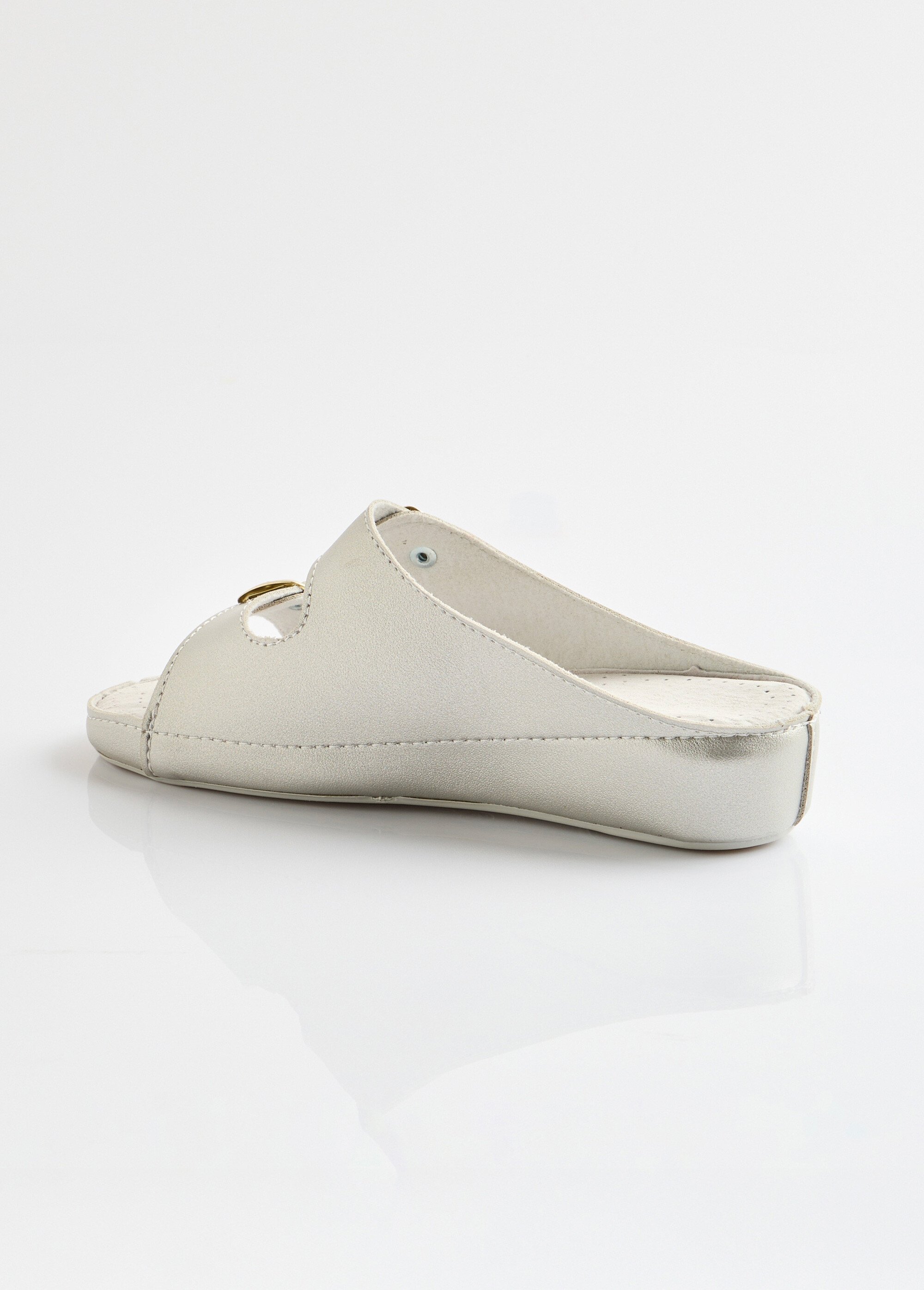 Mules confort grande largeur à boucles Femme Argenté ORELIEN DO1