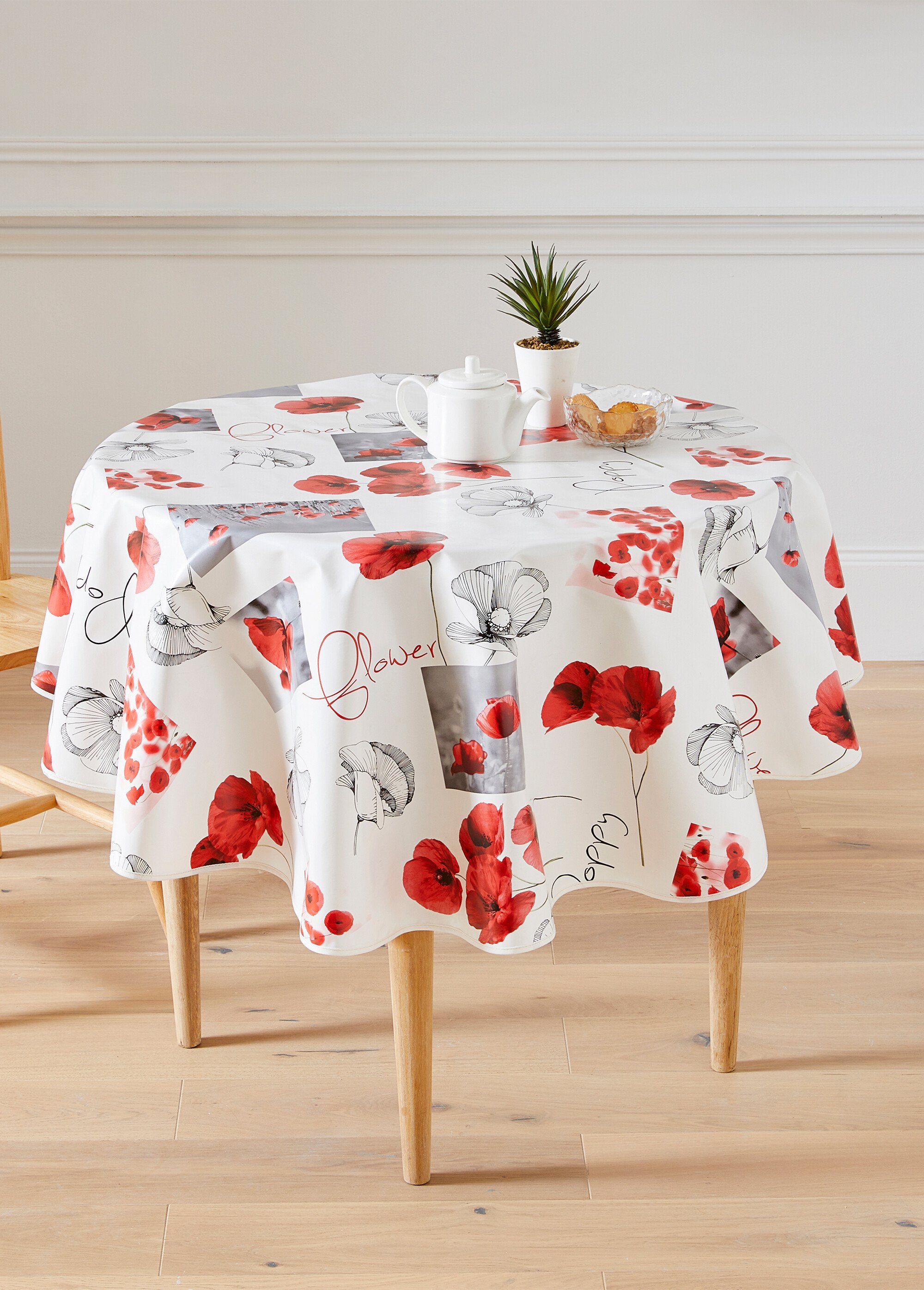 Nappe toile cirée imprimé fleuri