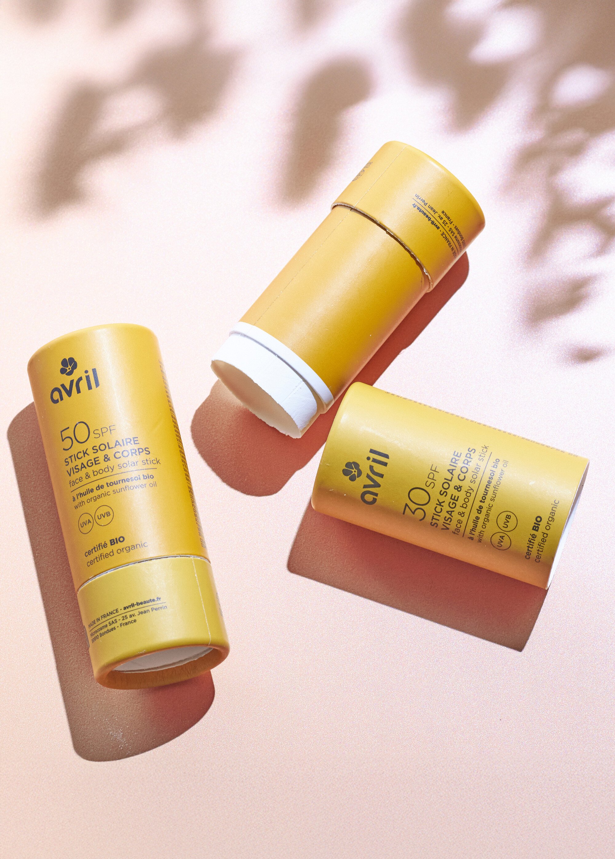 Stick solaire visage et corps  SPF50 BIO Jaune AV-STICK50 SI1