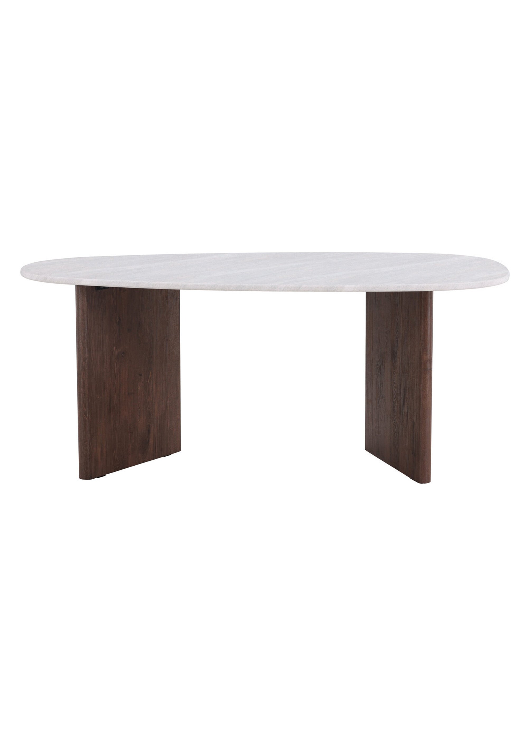Table à manger bois, plateau forme galet MARRON VEN-18914-490 DE5