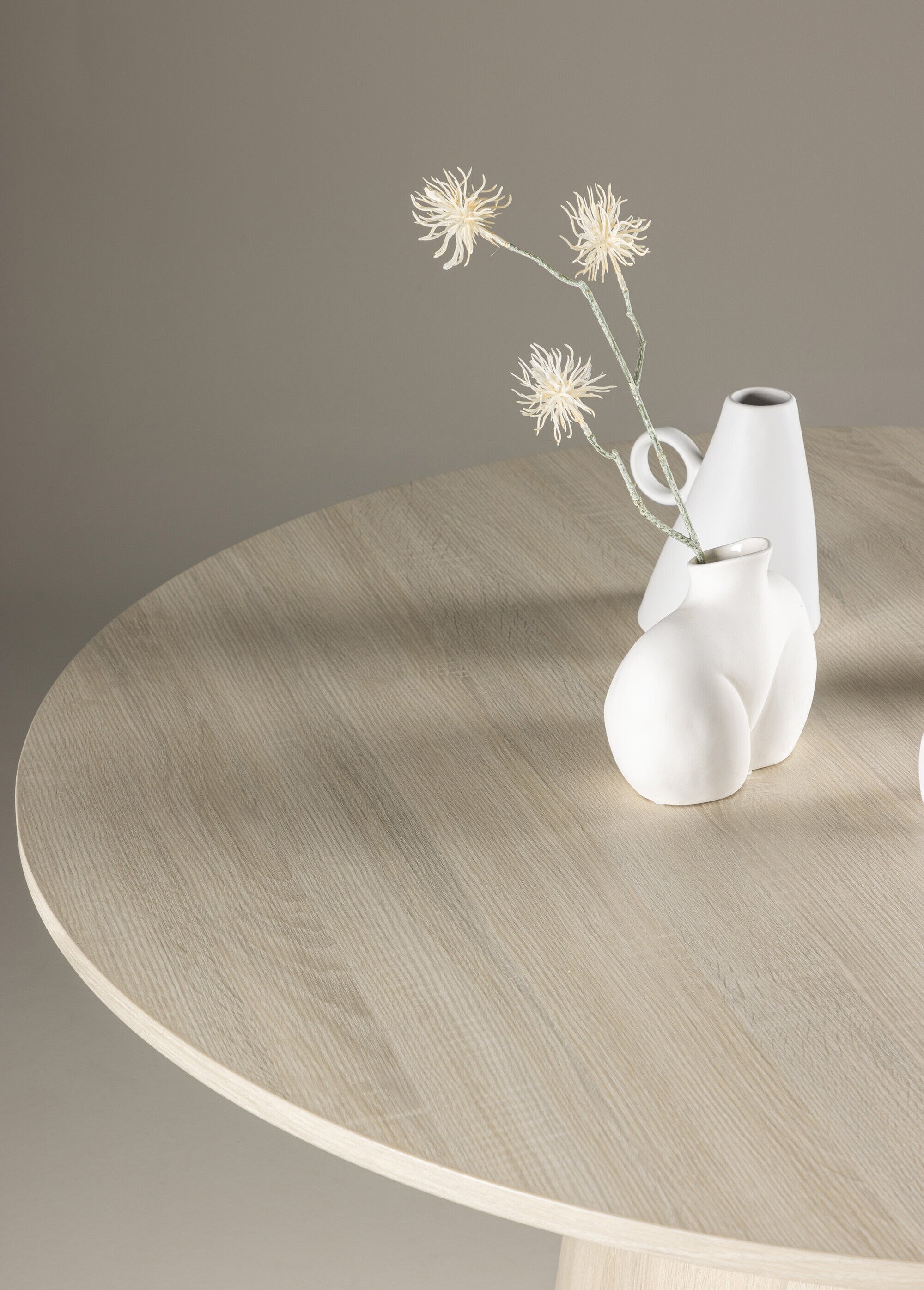 Table à manger bois ronde, pied conique BLANCHI VEN-18903-130 DE2