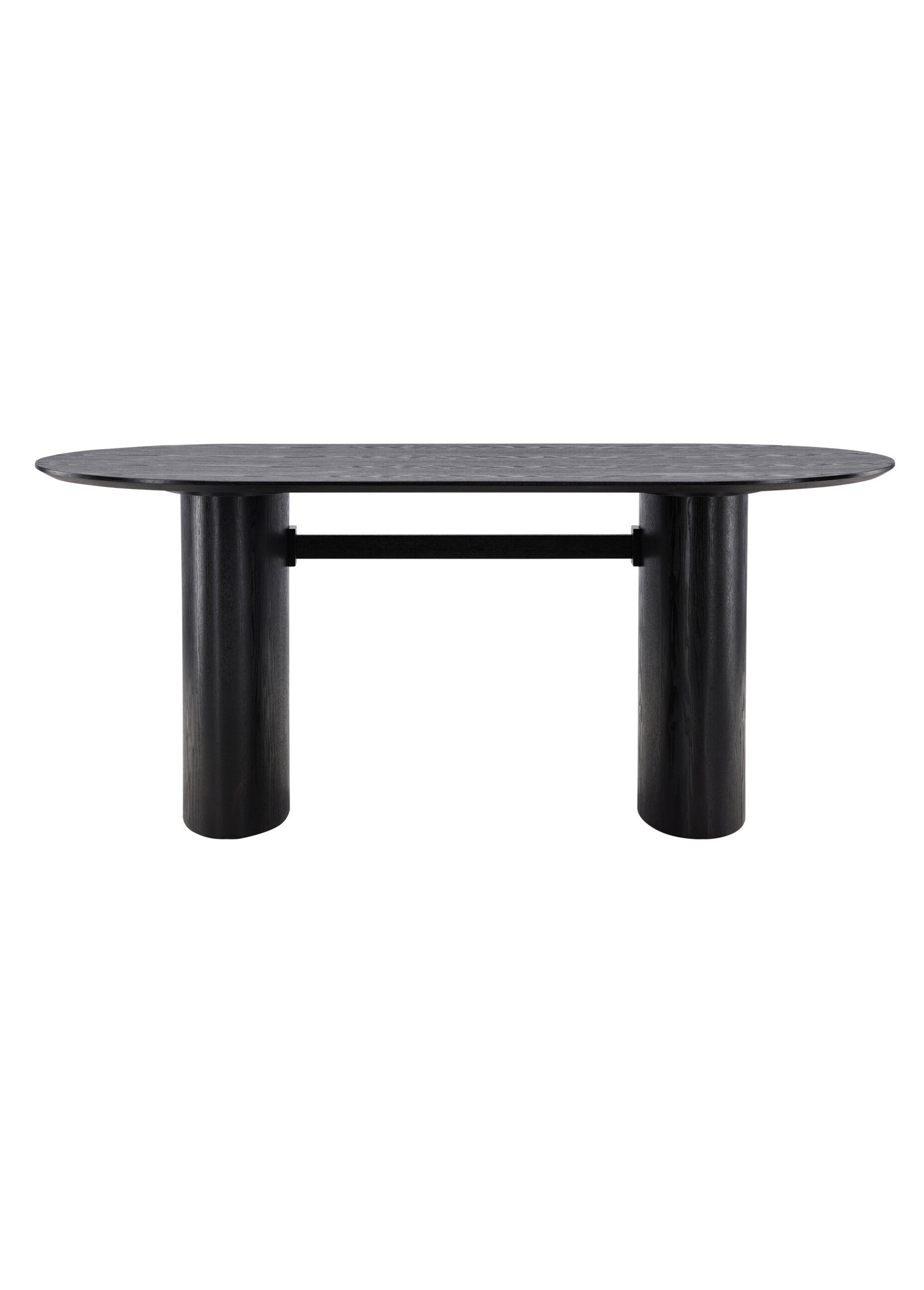 Table à manger ovale bois, pieds ovales NOIR VEN-18907-881 DE4