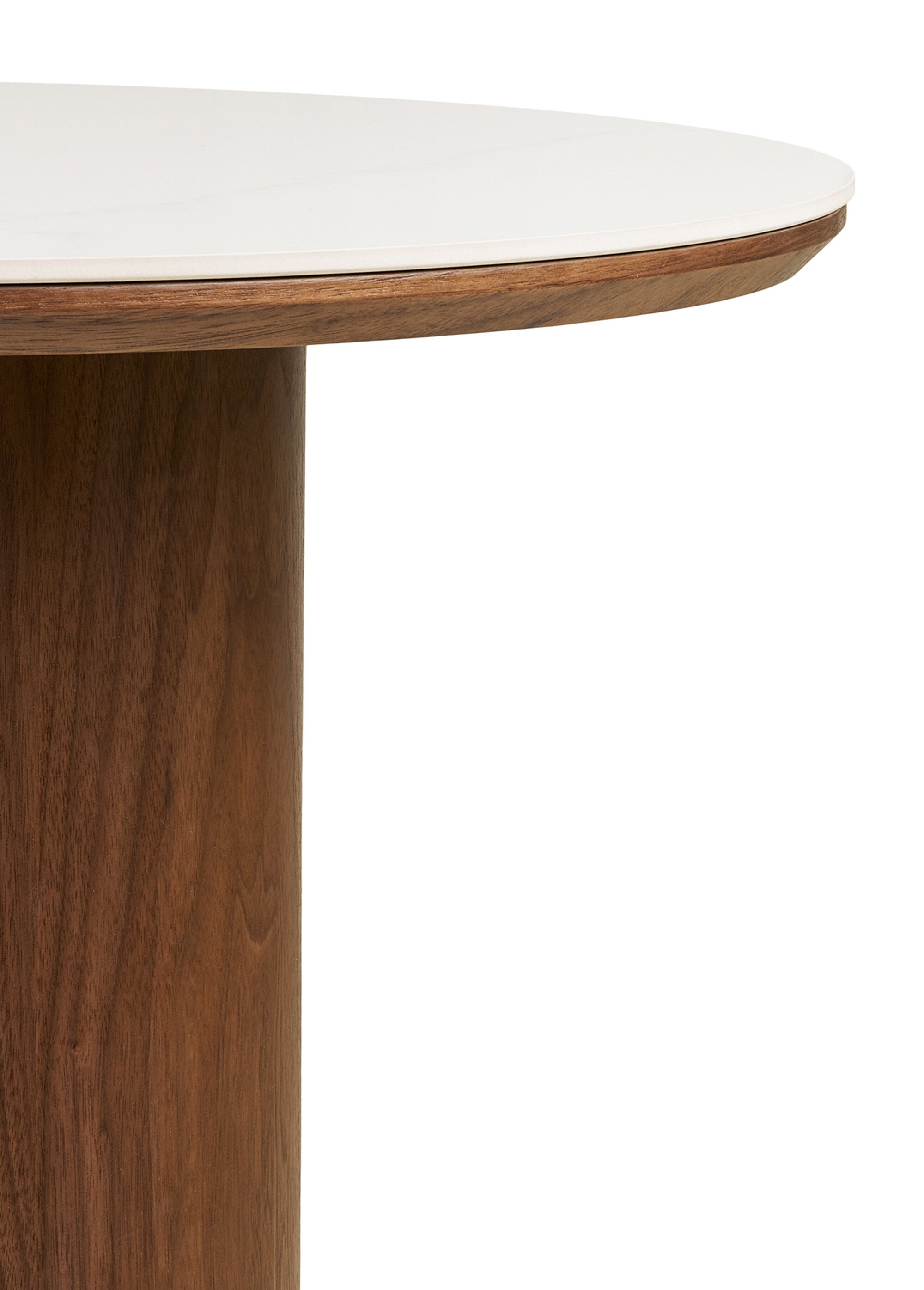 Table basse céramique et frêne NOLI BLANC ET BRUN FONCE HN-2102197 DE2