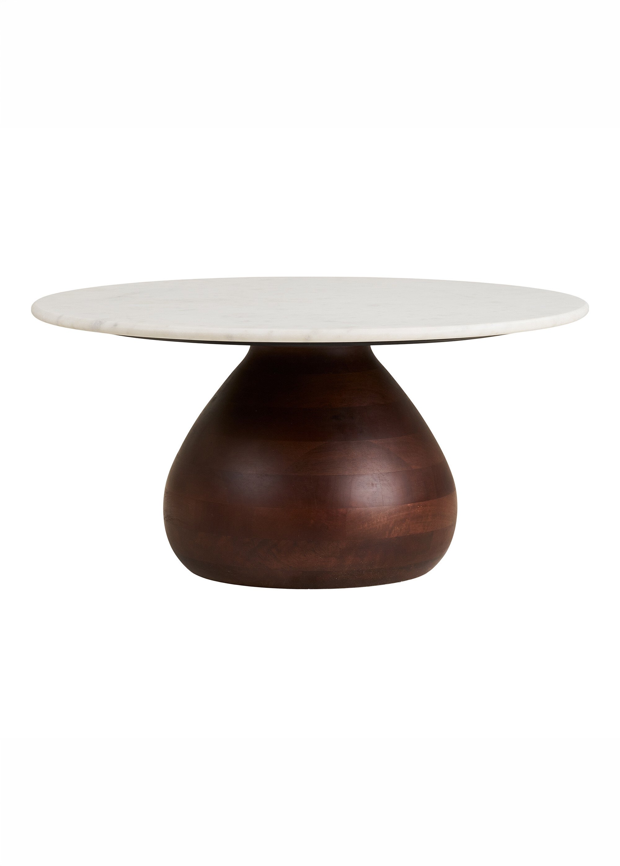 Table basse marbre et manguier HEIDE