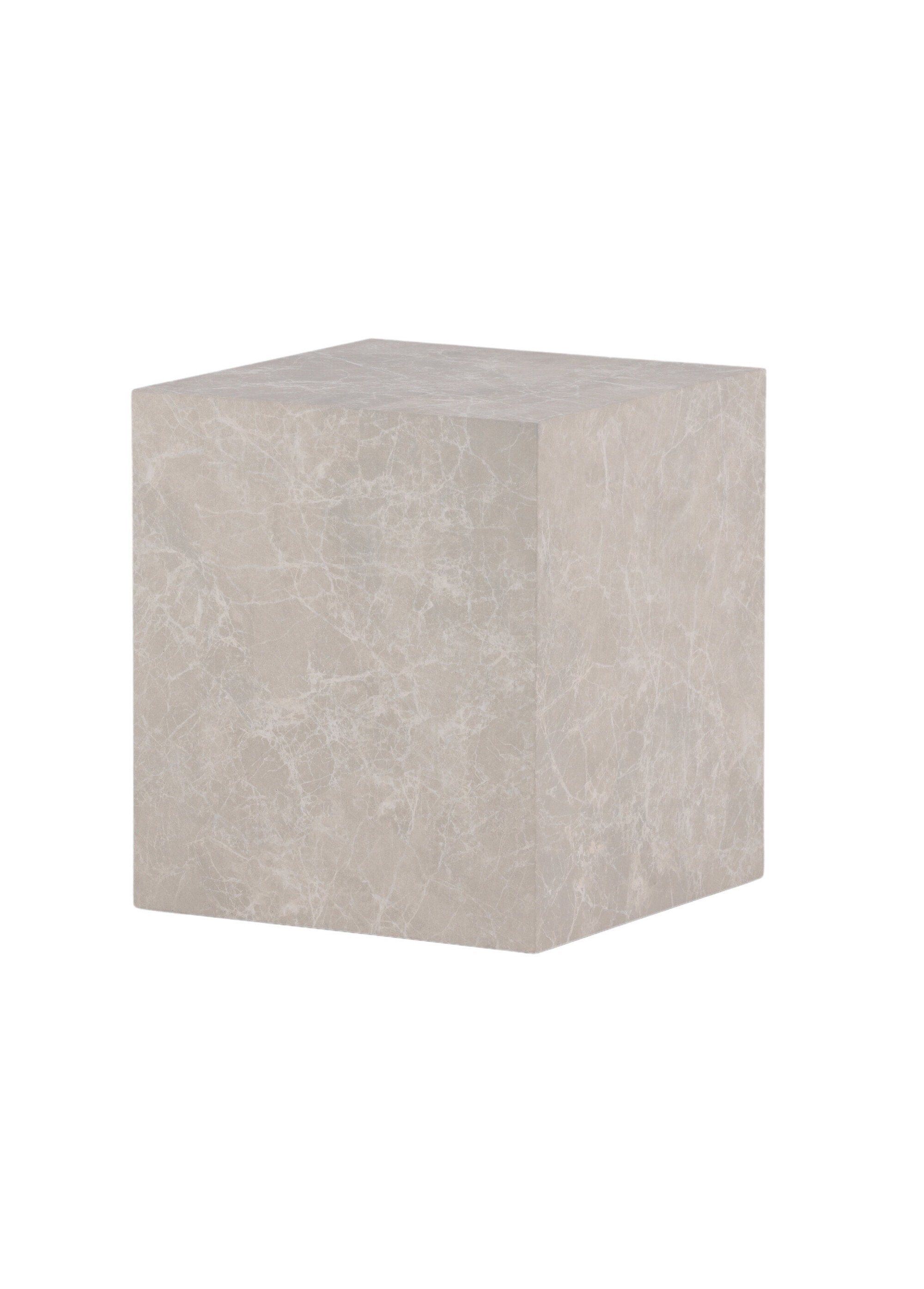 Table d'appoint en bois, effet marbre BEIGE VEN-15009-091 DE2