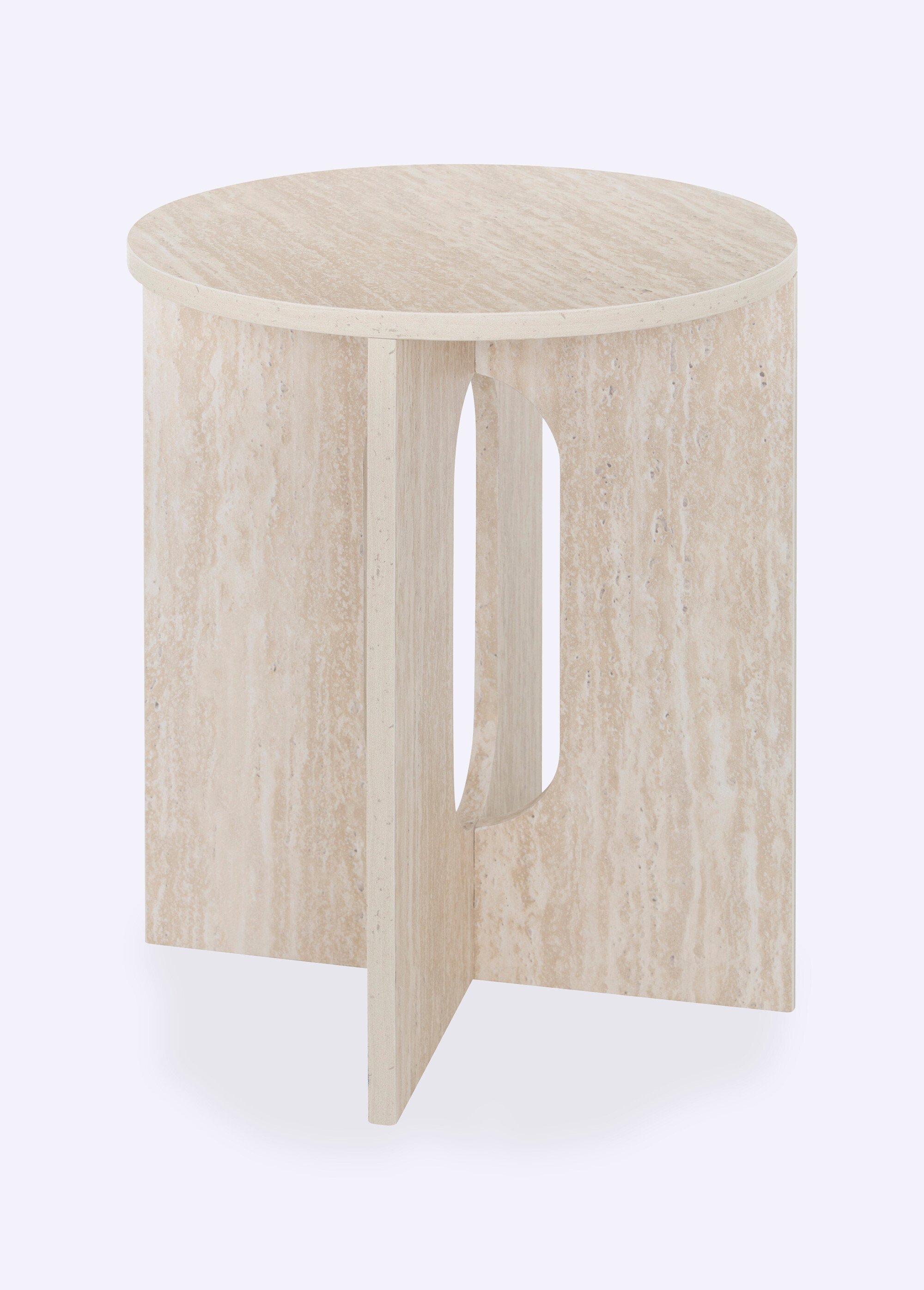 Table d'appoint ronde Anaya BEIGE JJA-213093 FA1