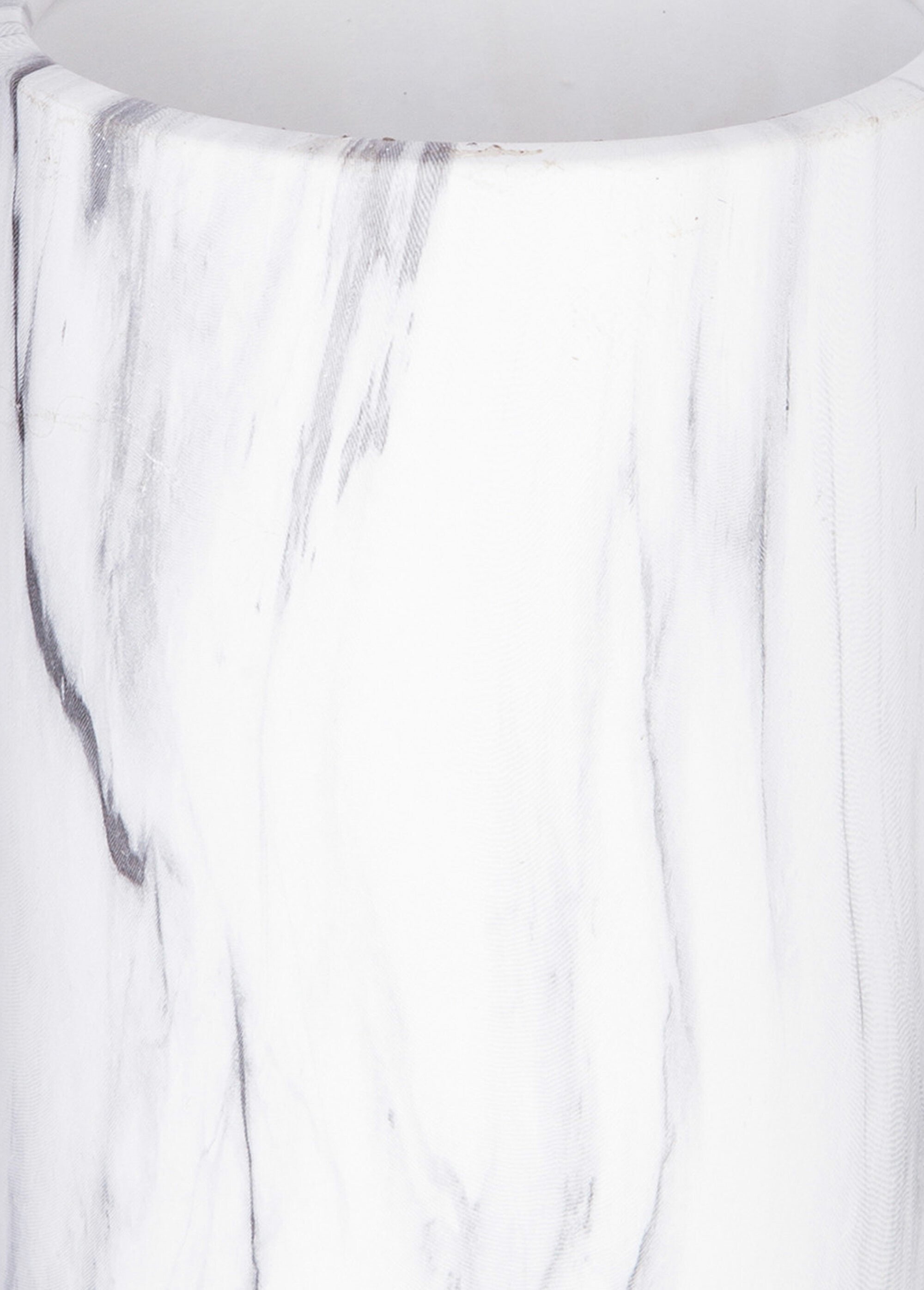 Vase céramique forme tube, aspect marbre