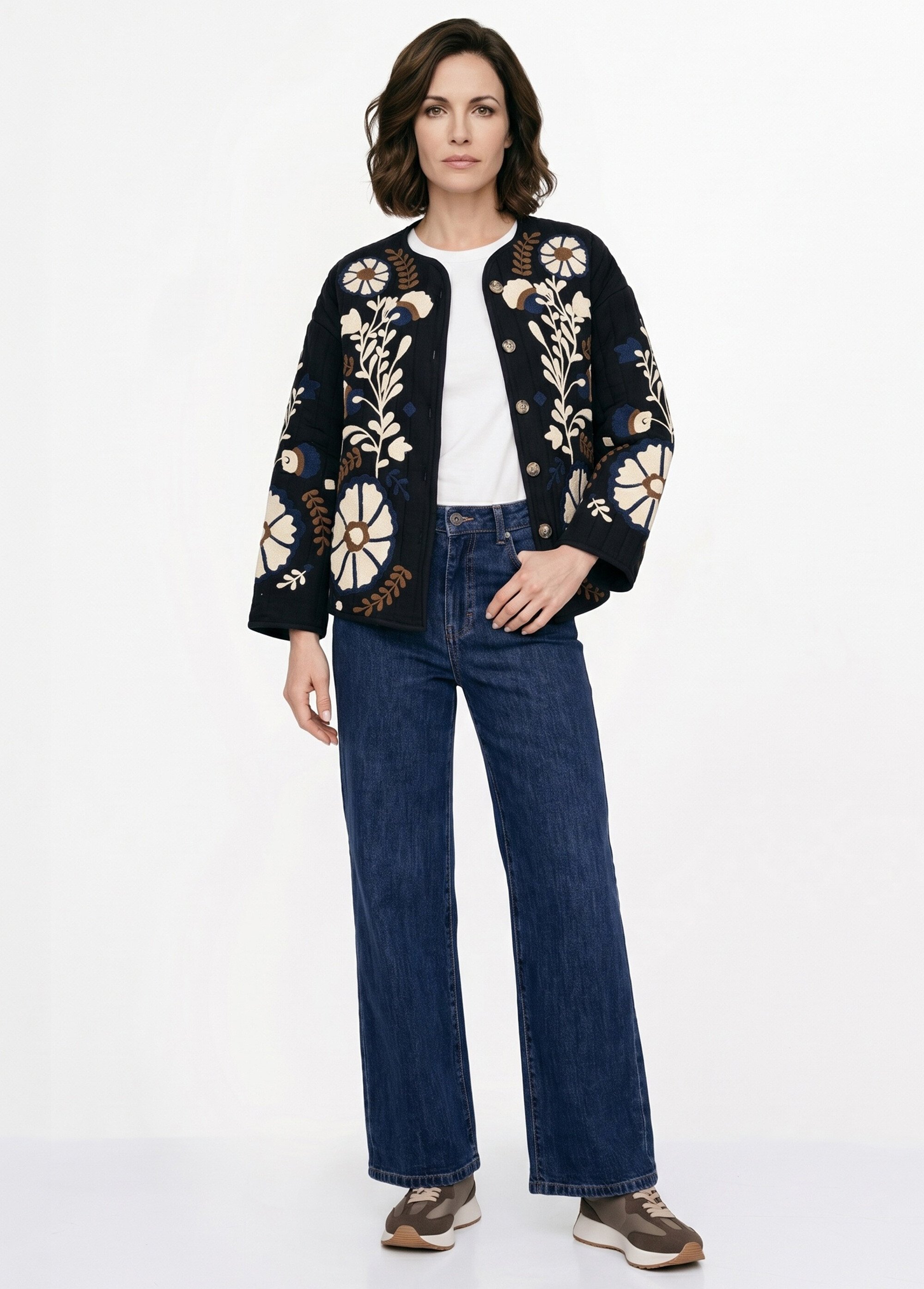Veste matelassée inspiration bohème Femme Noir JB-A3181 SI1