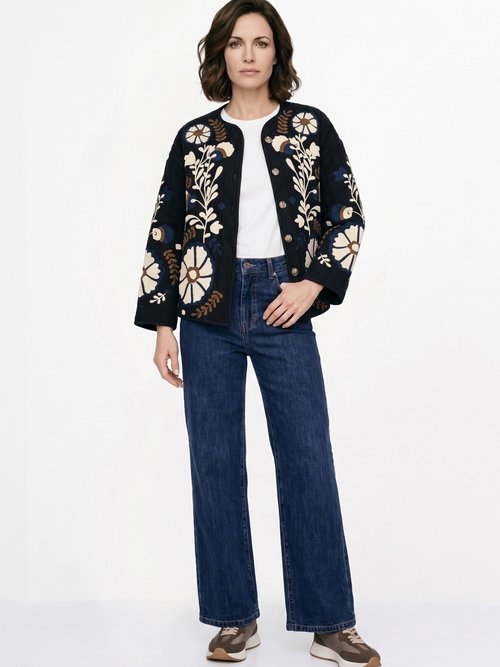 Veste matelassée inspiration bohème Femme Noir JB-A3181 SI1