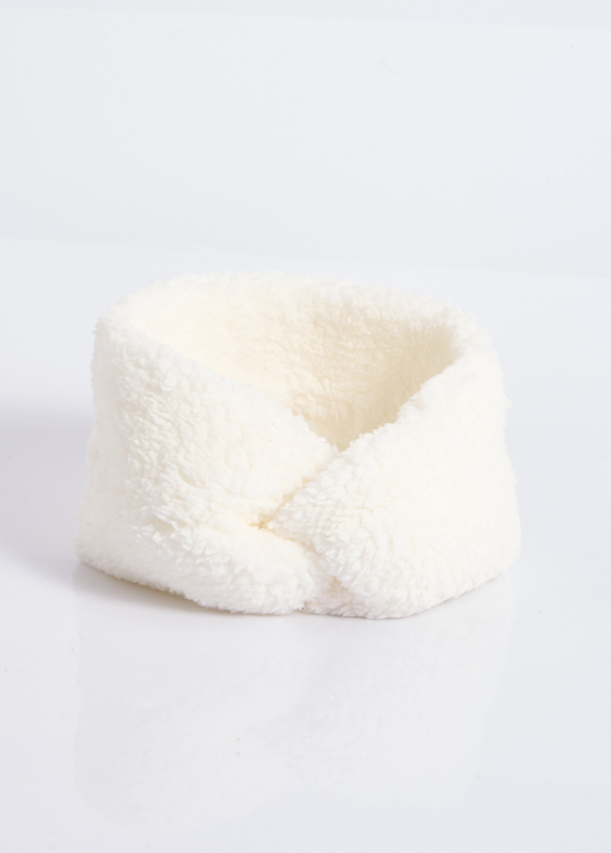 Bandeau chaud polaire, uni façon sherpa Femme Blanc NES180HBW2405 FA1