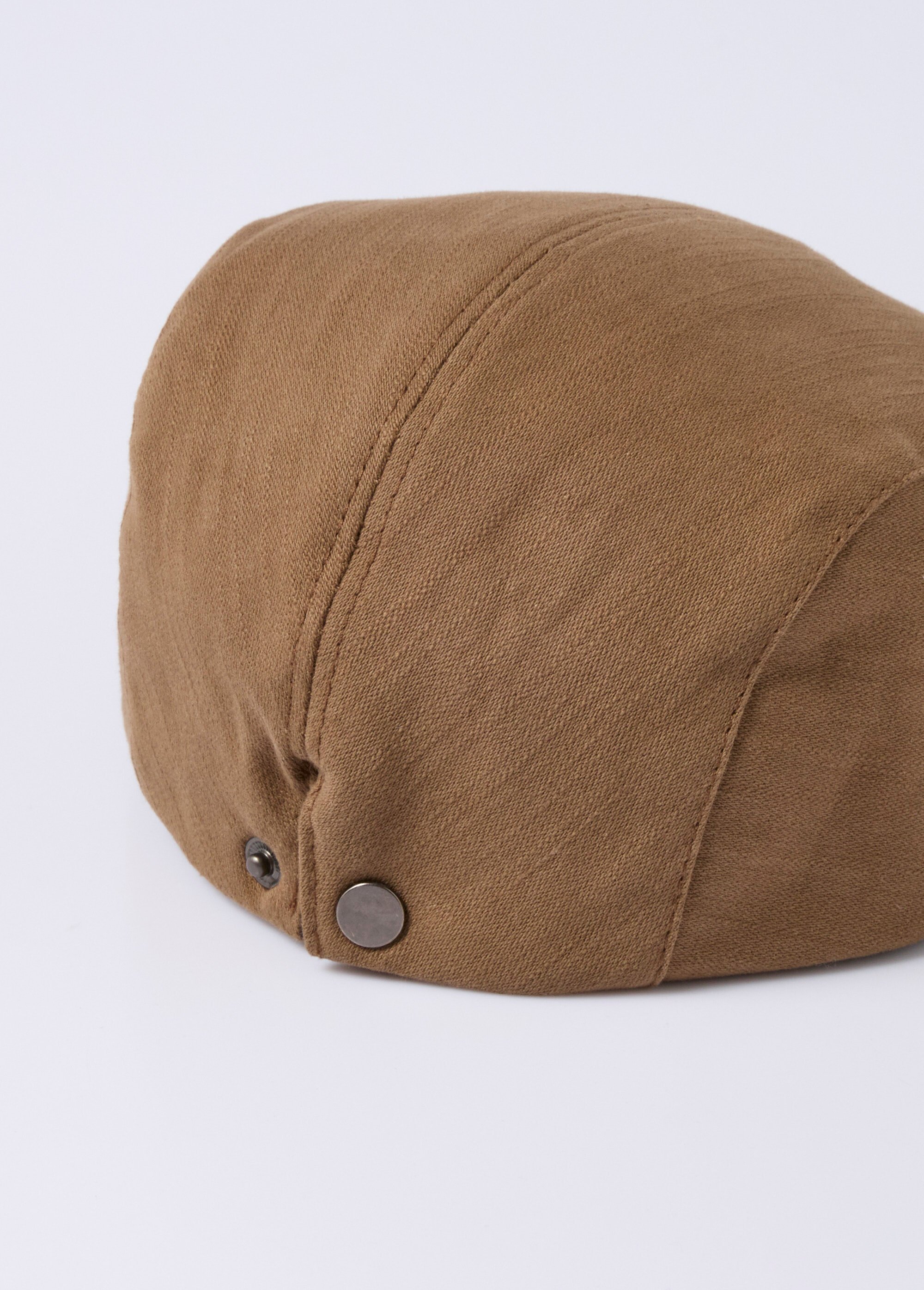 Casquette plate en toile coton lisse
