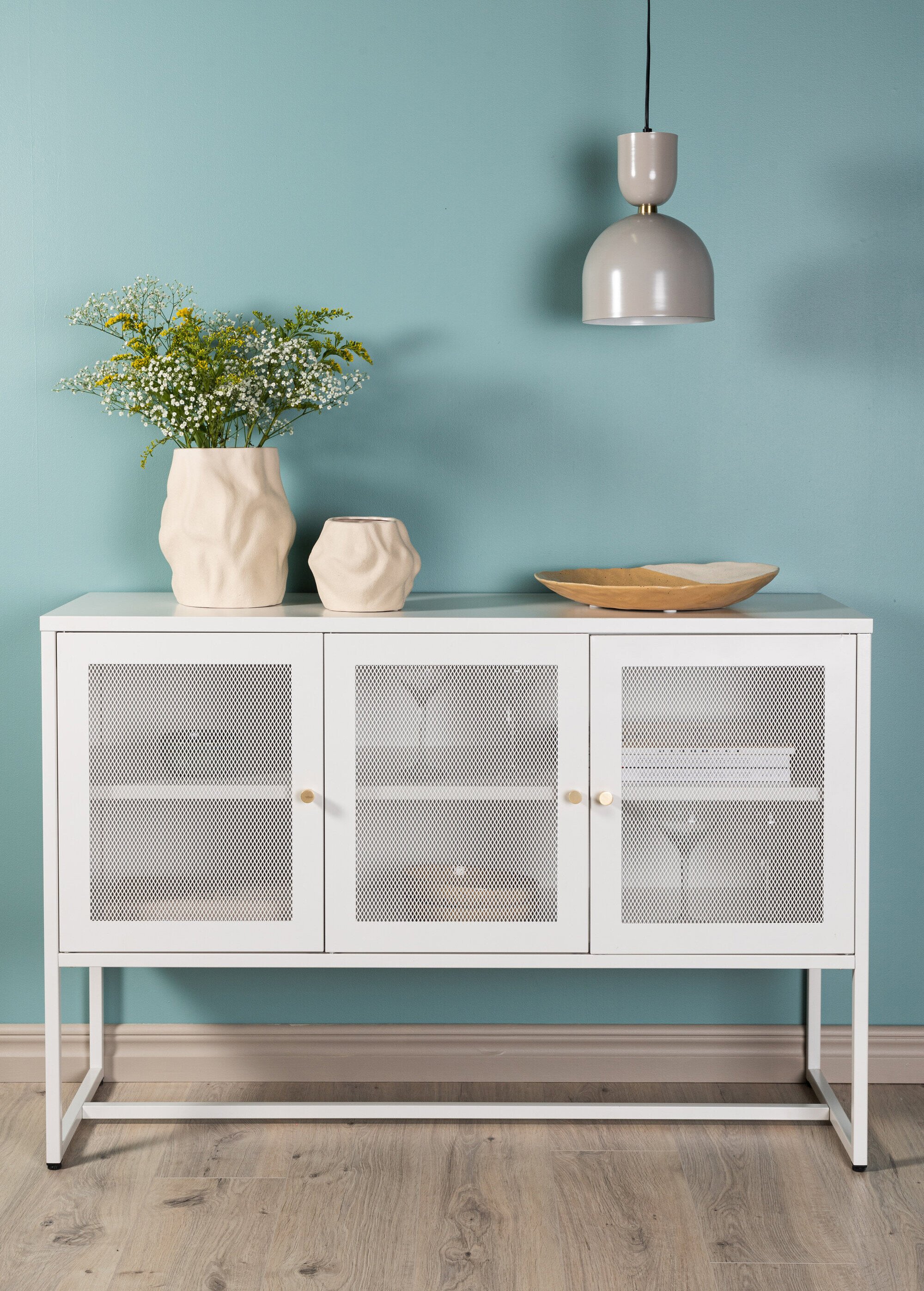 Console à portes grillagées, clair 1 BLANC VEN-15624-201 SI1