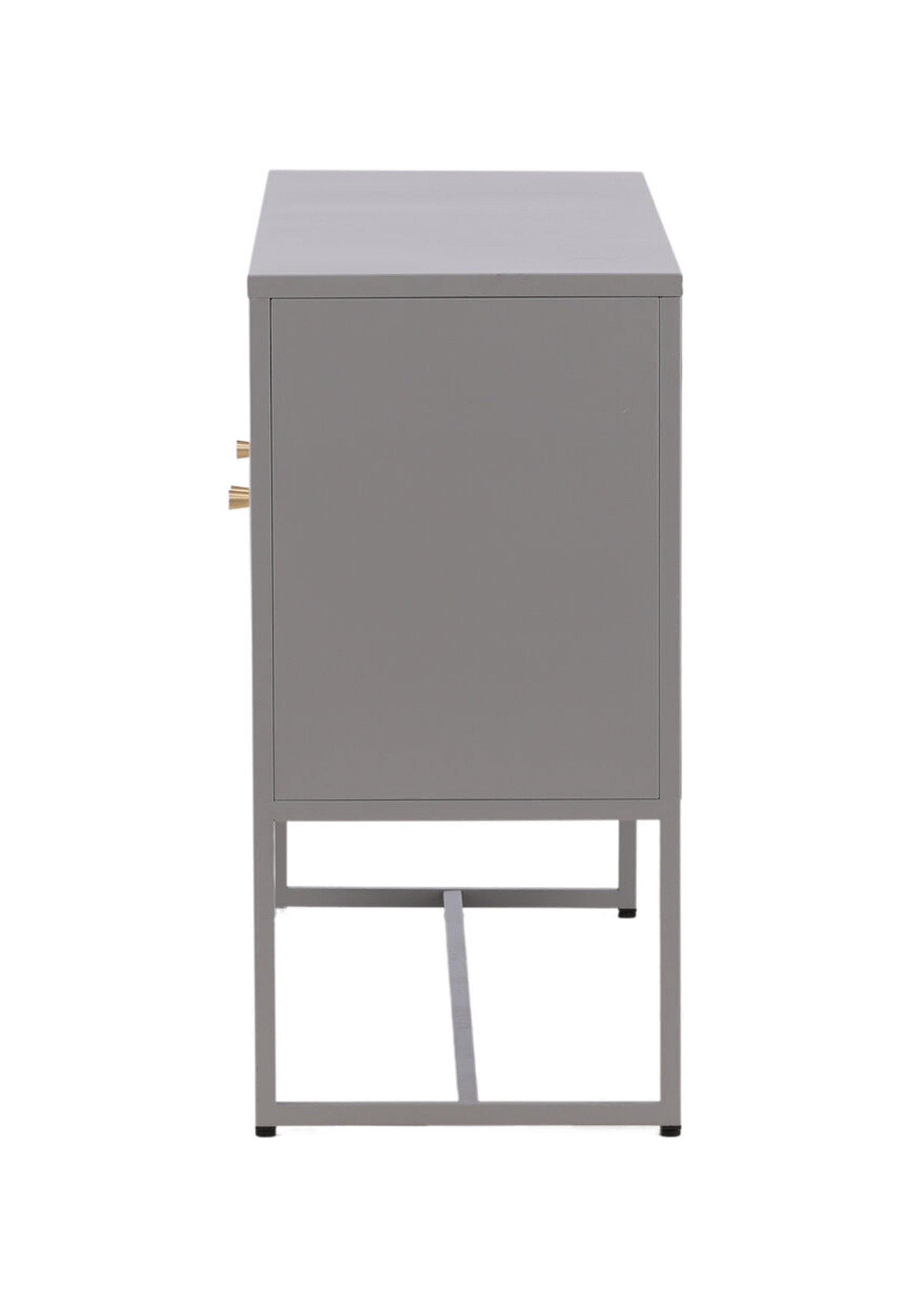 Console à portes grillagées, moyen GRIS VEN-15624-255 DE2