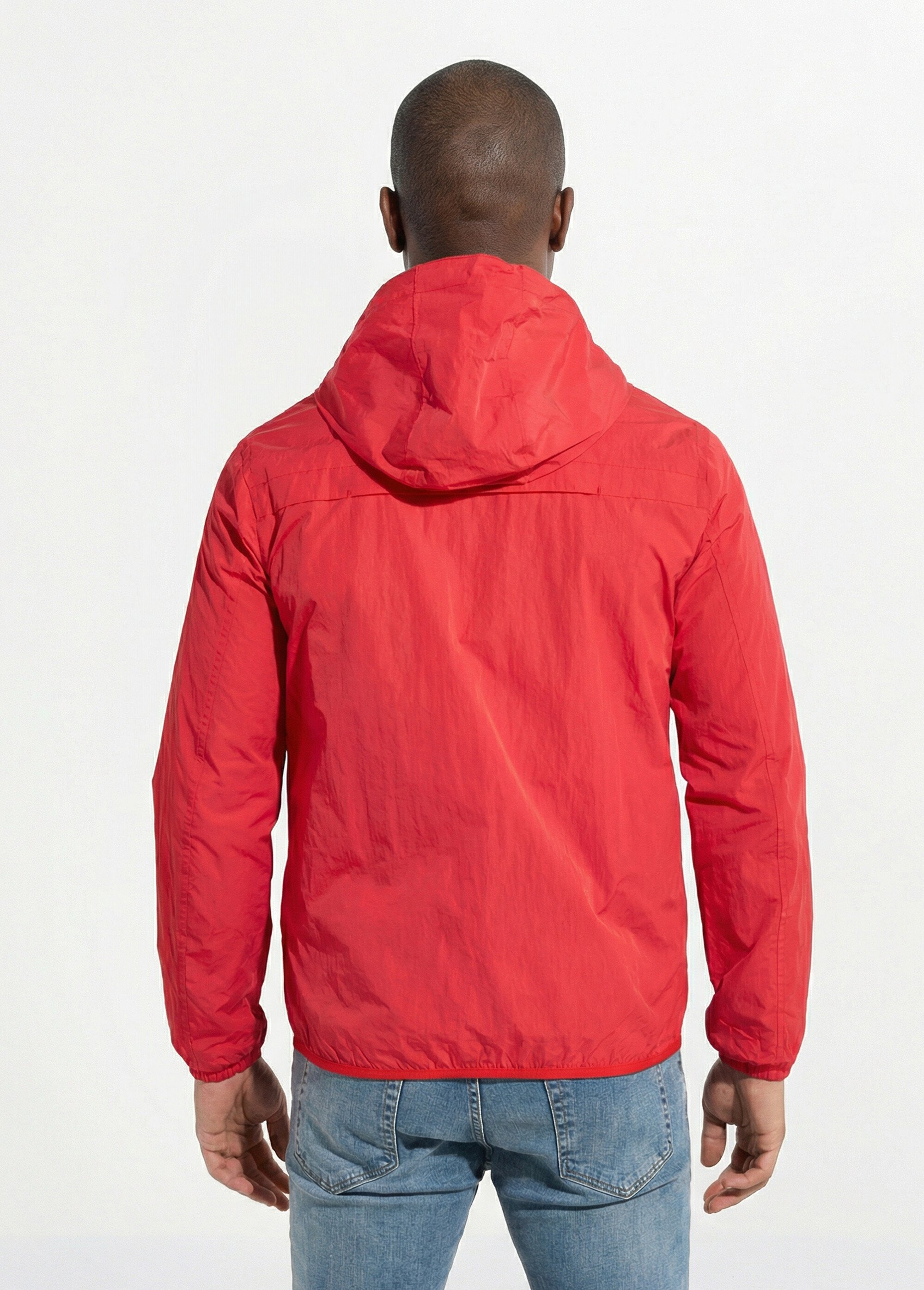Coupe-vent déperlant avec capuche Homme Rouge KYM5244 DO1