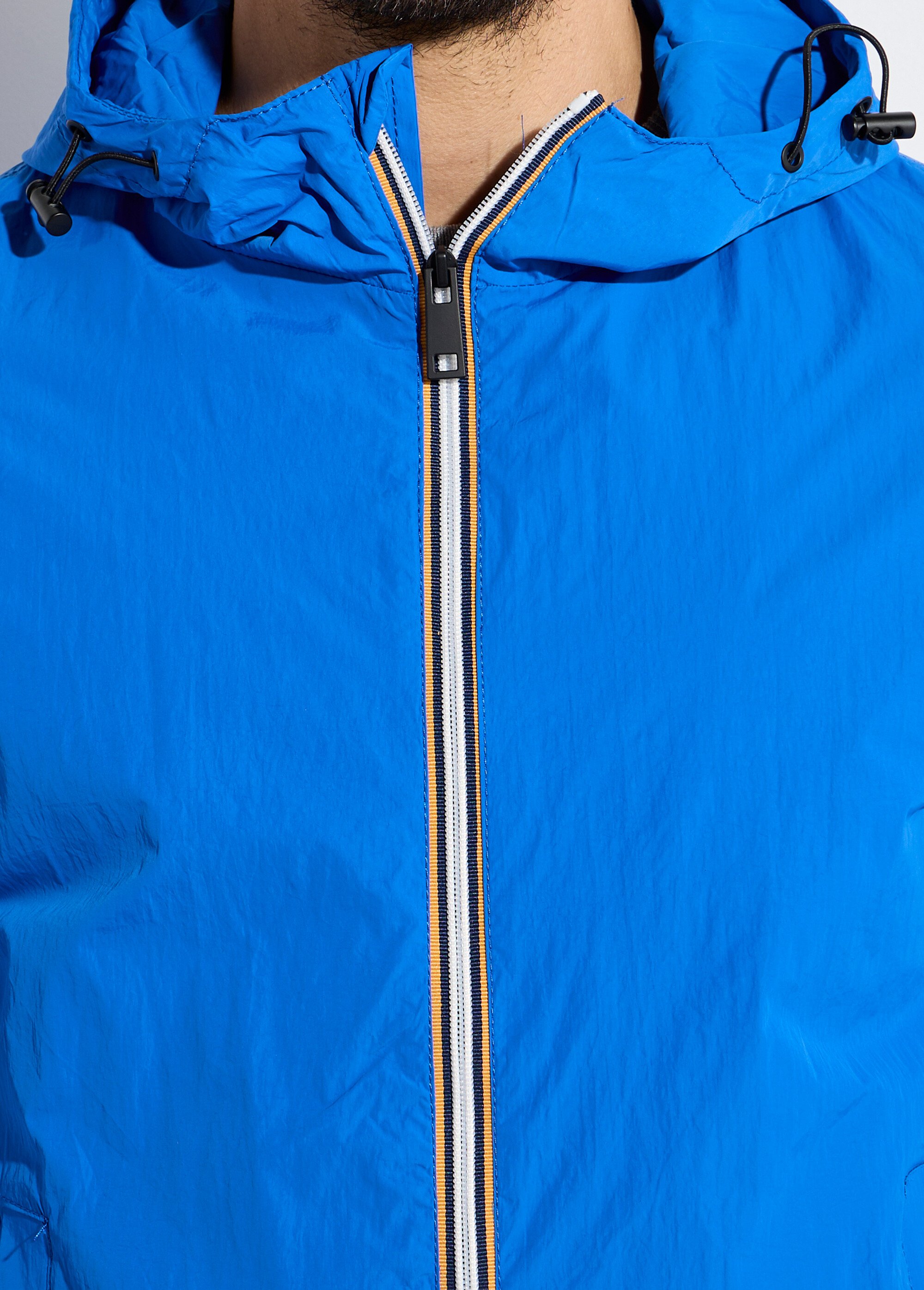 Coupe-vent déperlant avec capuche Homme Bleu KYM5244 DE1