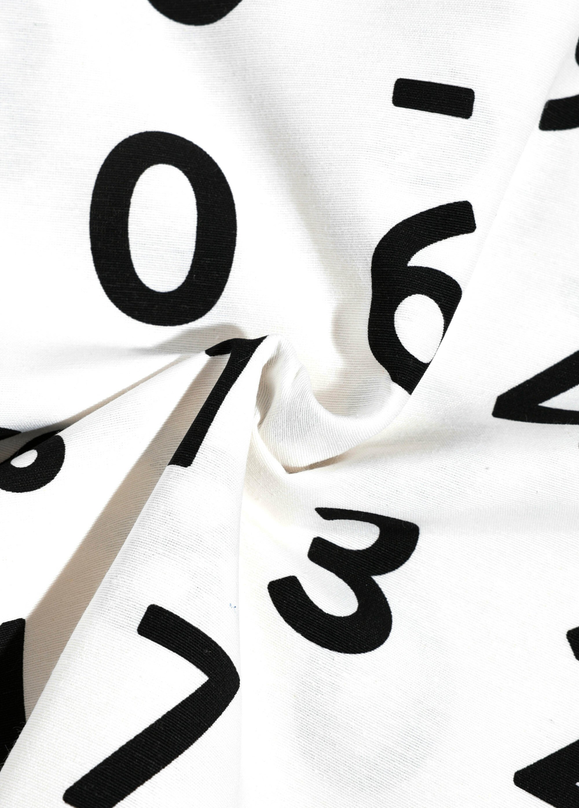 Coupon tissu ameublement, chiffres IMP BLANC COT149877 FA1