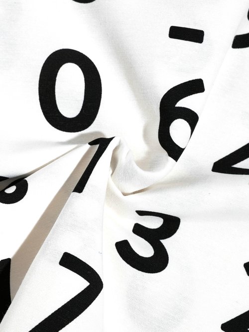 Coupon tissu ameublement, chiffres IMP BLANC COT149877 FA1