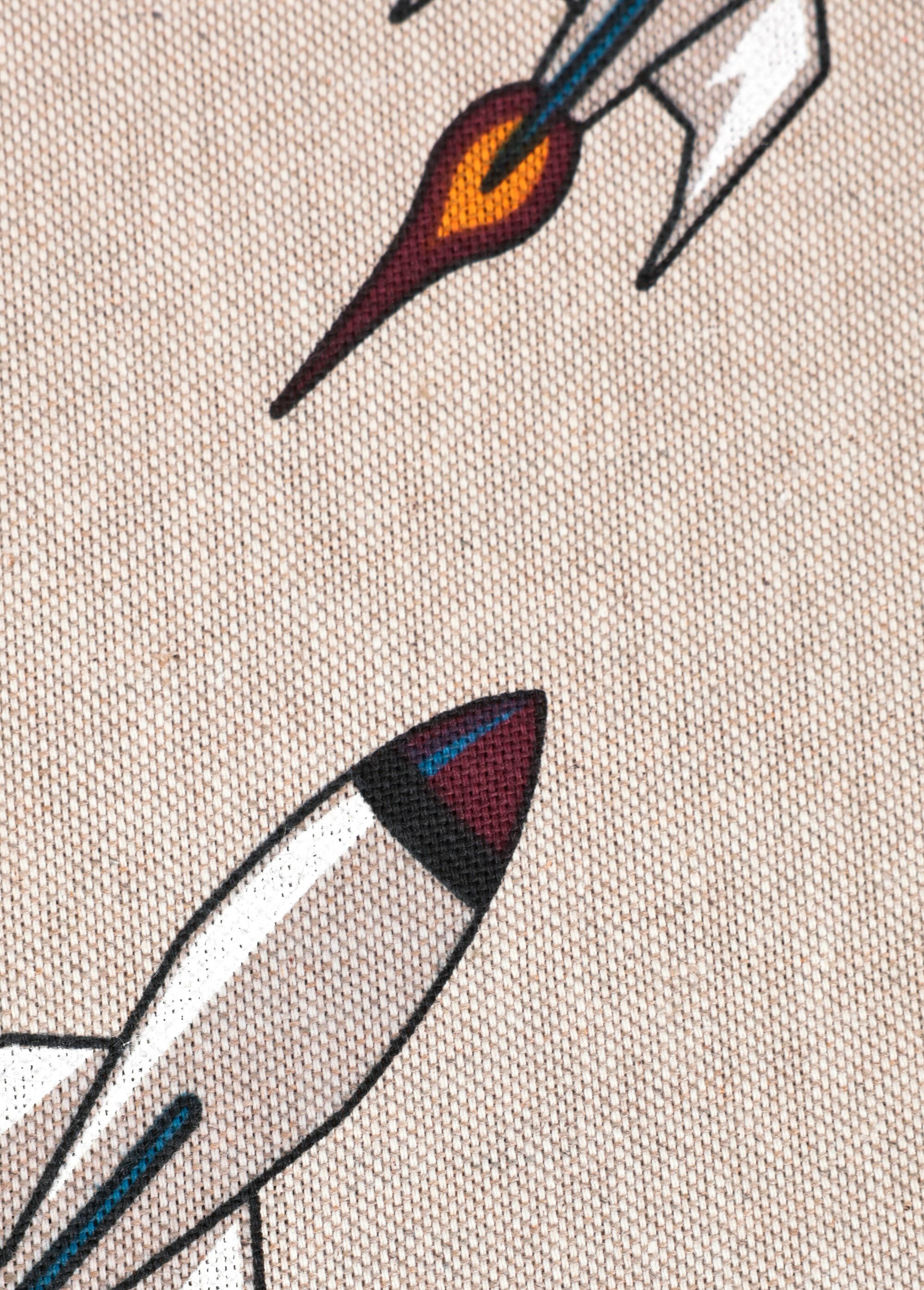 Coupon tissu coton/lin, fusées 2x1,4m FD LIN COT149851 DE2