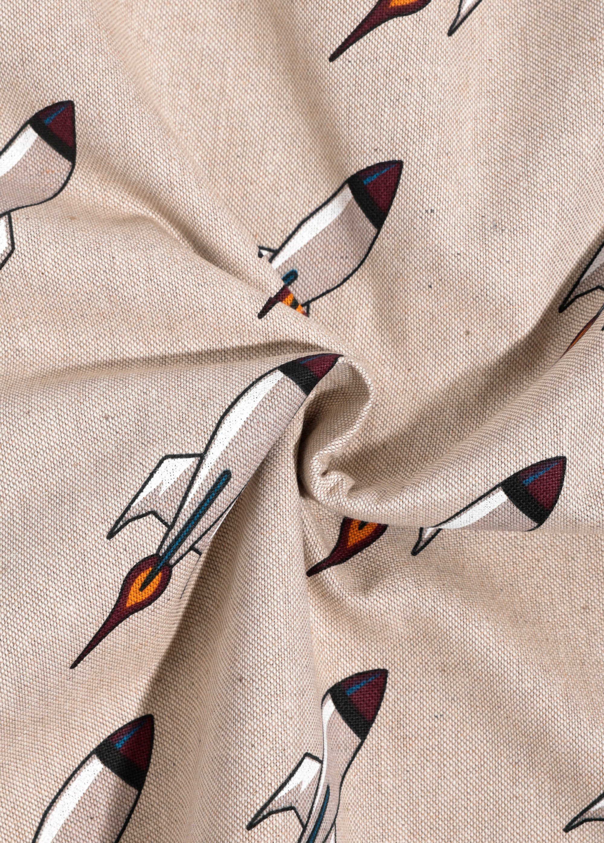 Coupon tissu coton/lin, fusées 2x1,4m