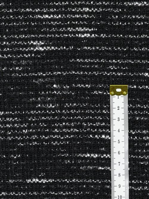 Coupon tissu jersey chiné, habillement NOIR COT143929 DE1