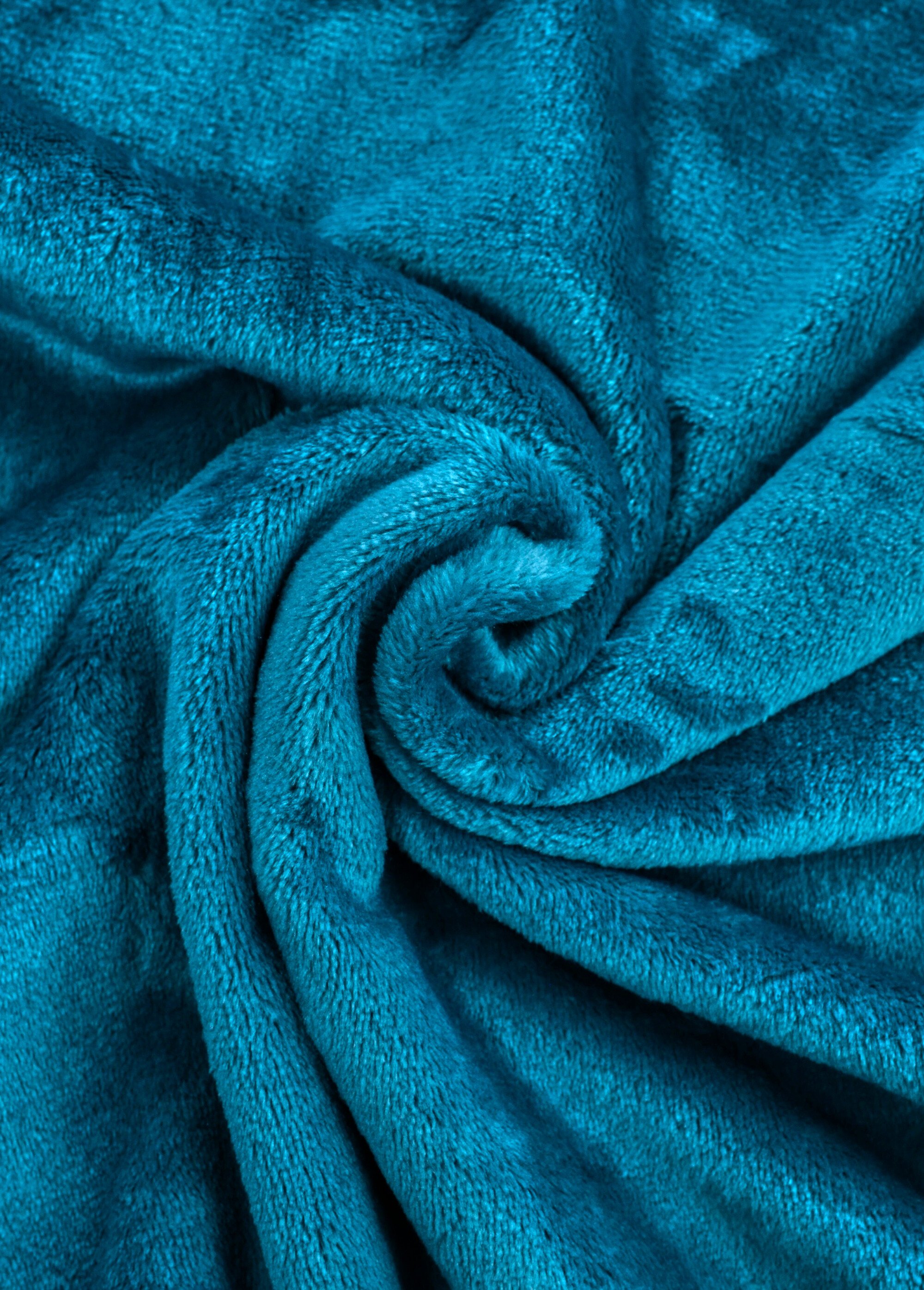 Coupon tissu, polaire double face 2B BLEU COT97338 FA1