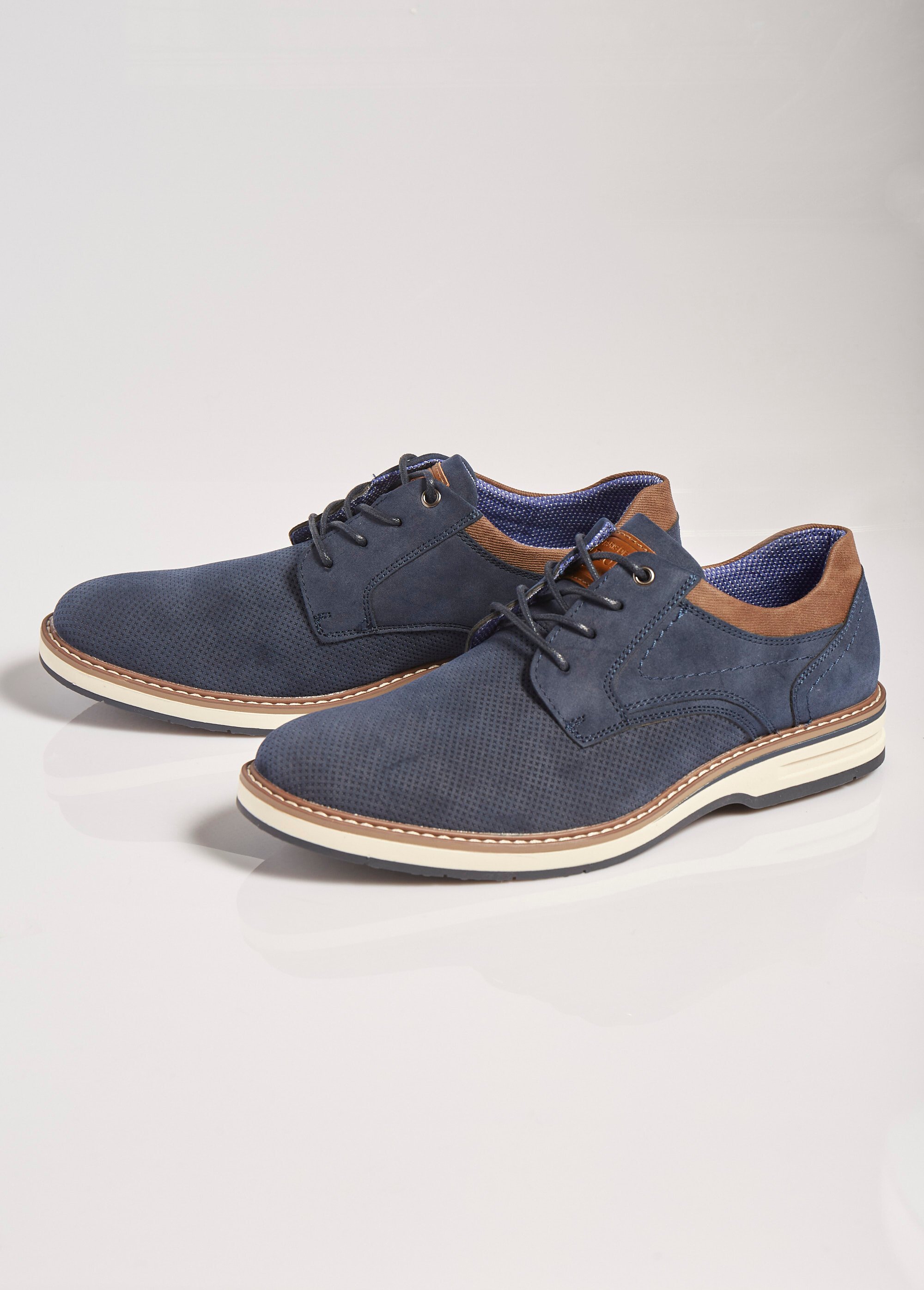 Derbys en suédine, style casual chic Homme Bleu ELOEL0850A DE1