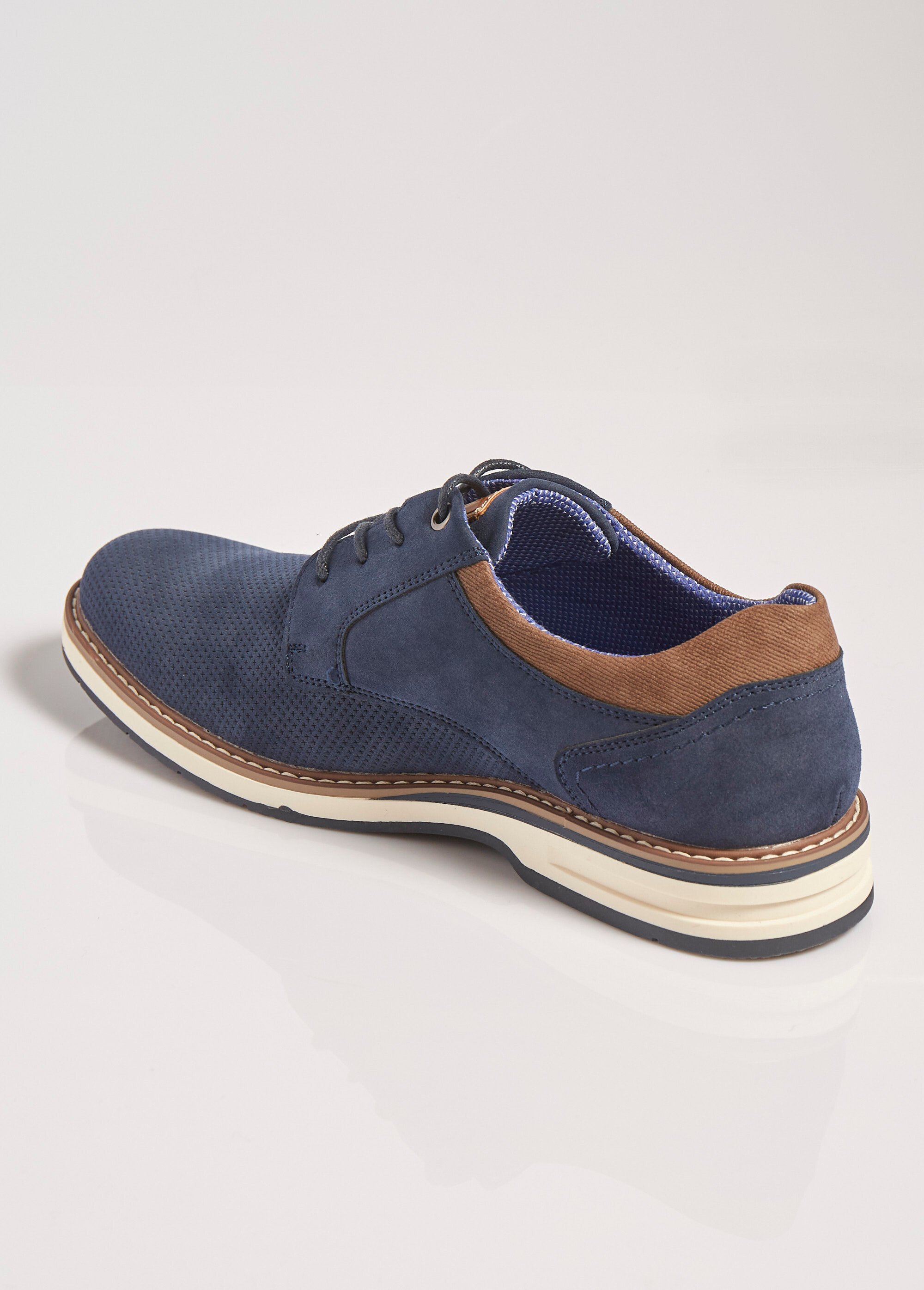Derbys en suédine, style casual chic Homme Bleu ELOEL0850A DO1