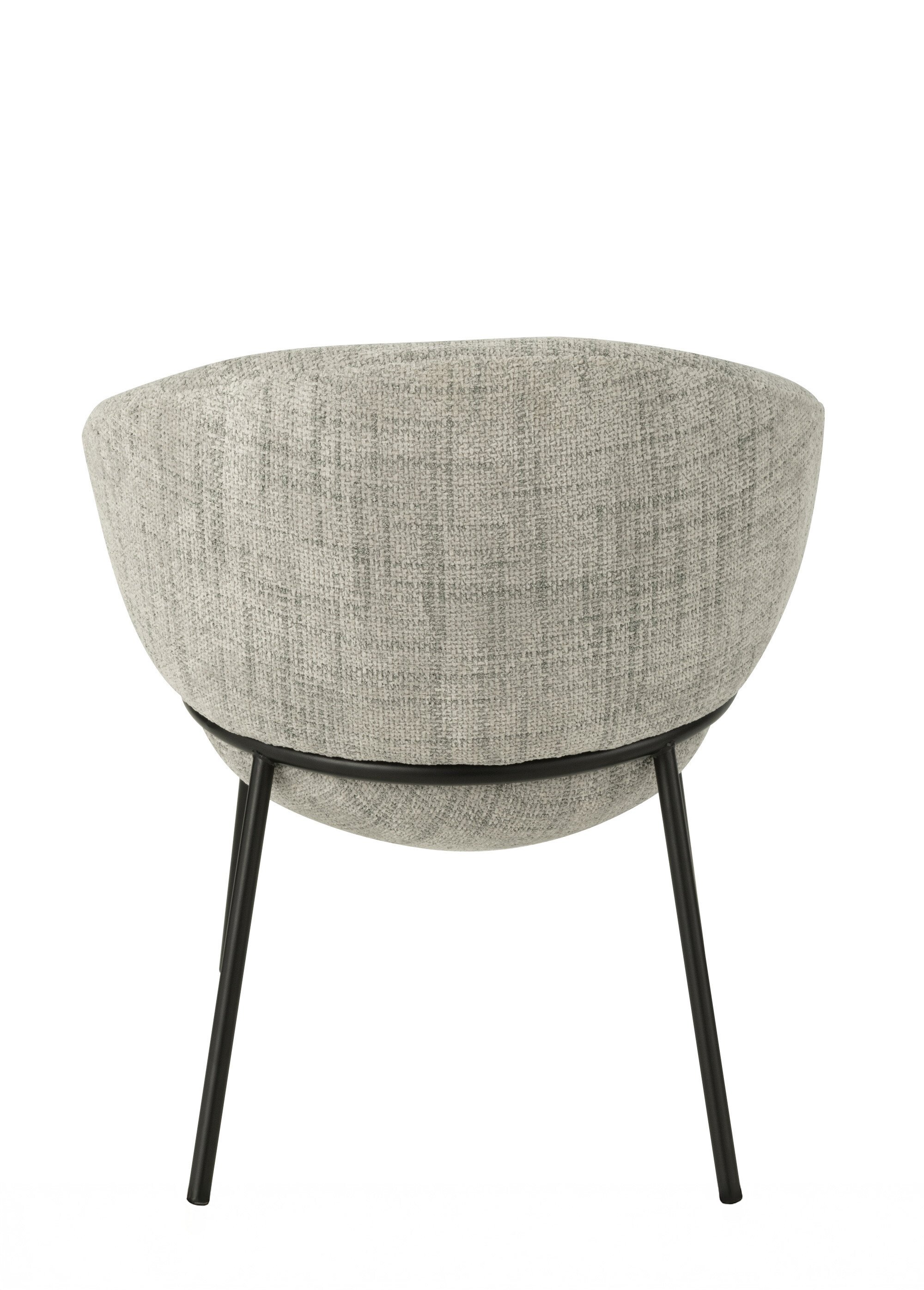 Fauteuil de salon chiné pieds métal,gris