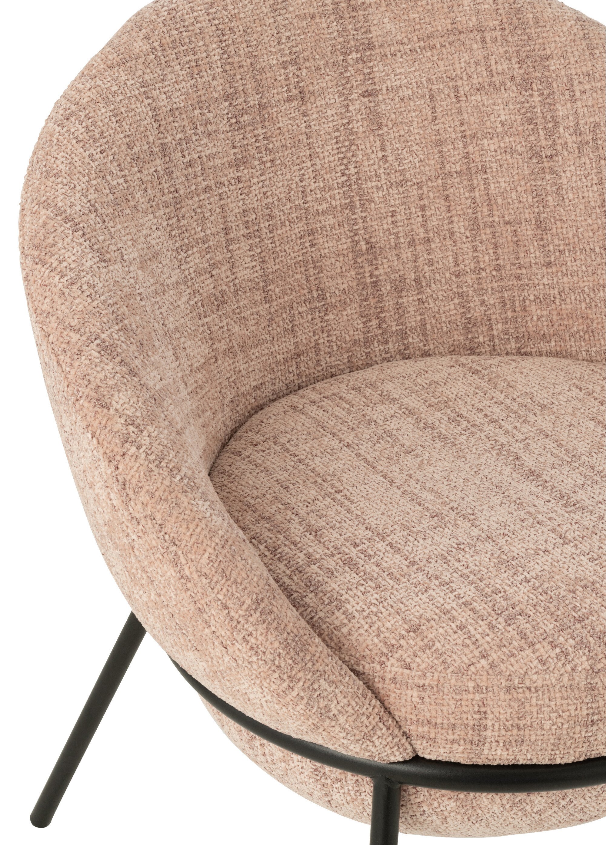 Fauteuil de salon chiné pieds métal, 2R ROSE JP-55776 DE1