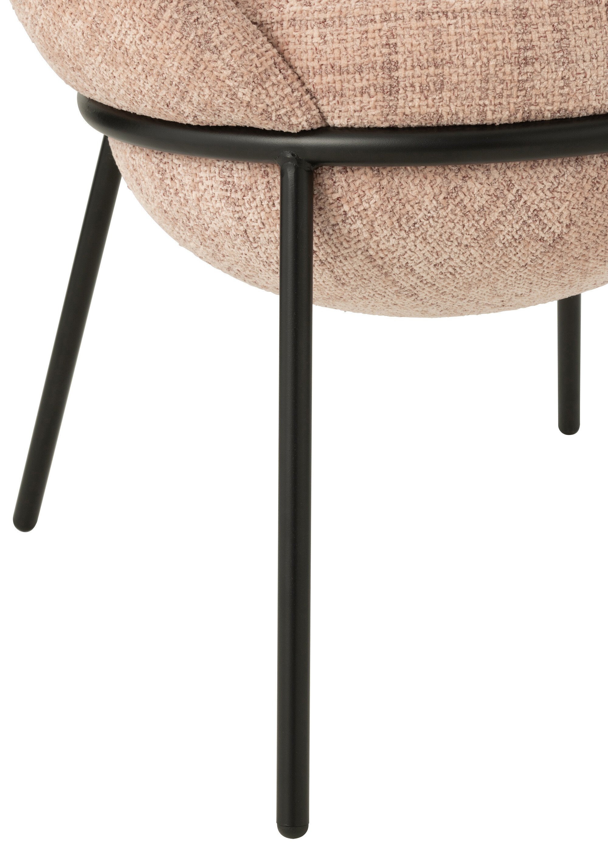 Fauteuil de salon chiné pieds métal, 2R ROSE JP-55776 DE2