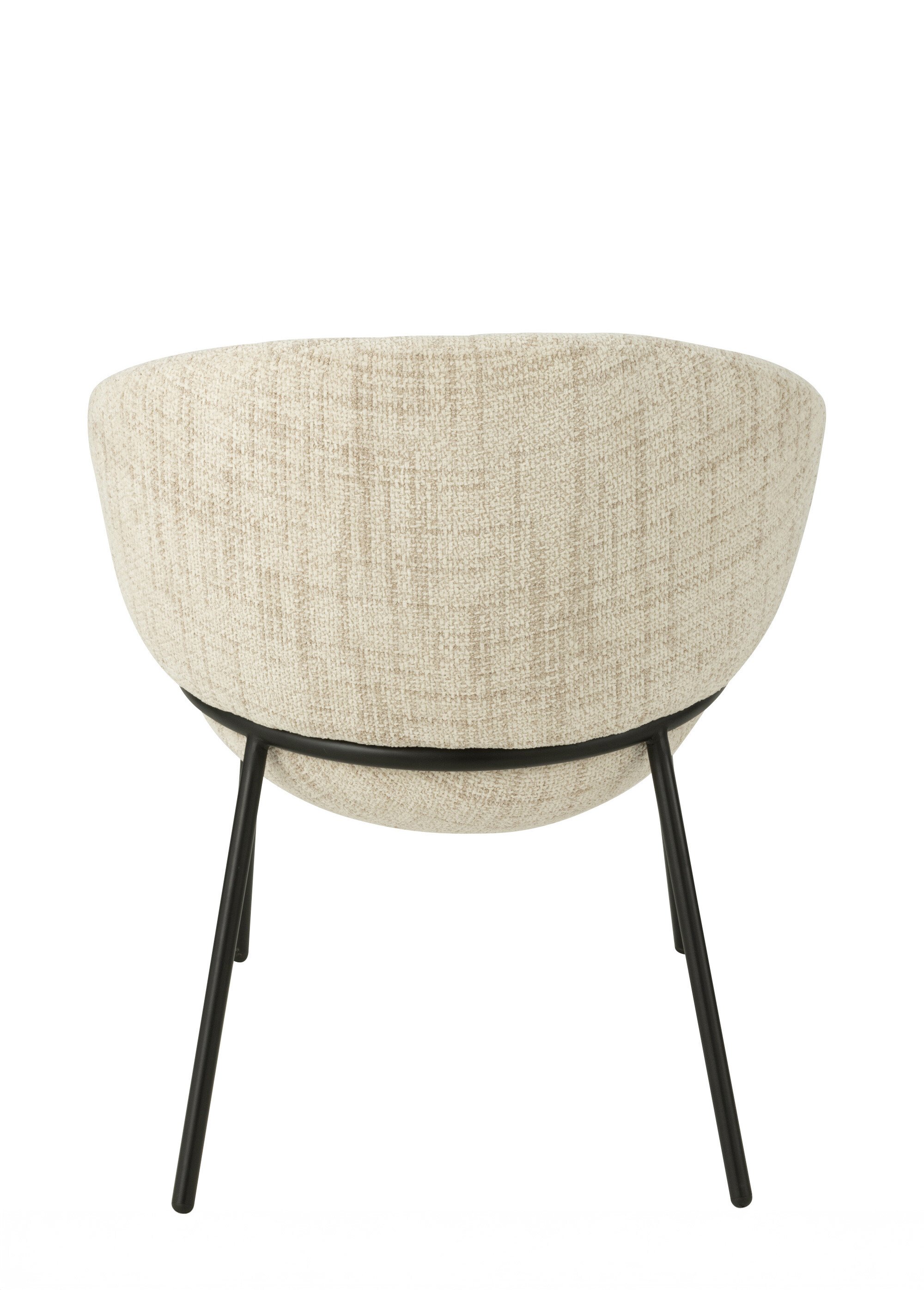Fauteuil de salon chiné pieds métal, 3B BEIGE JP-55770 DO1