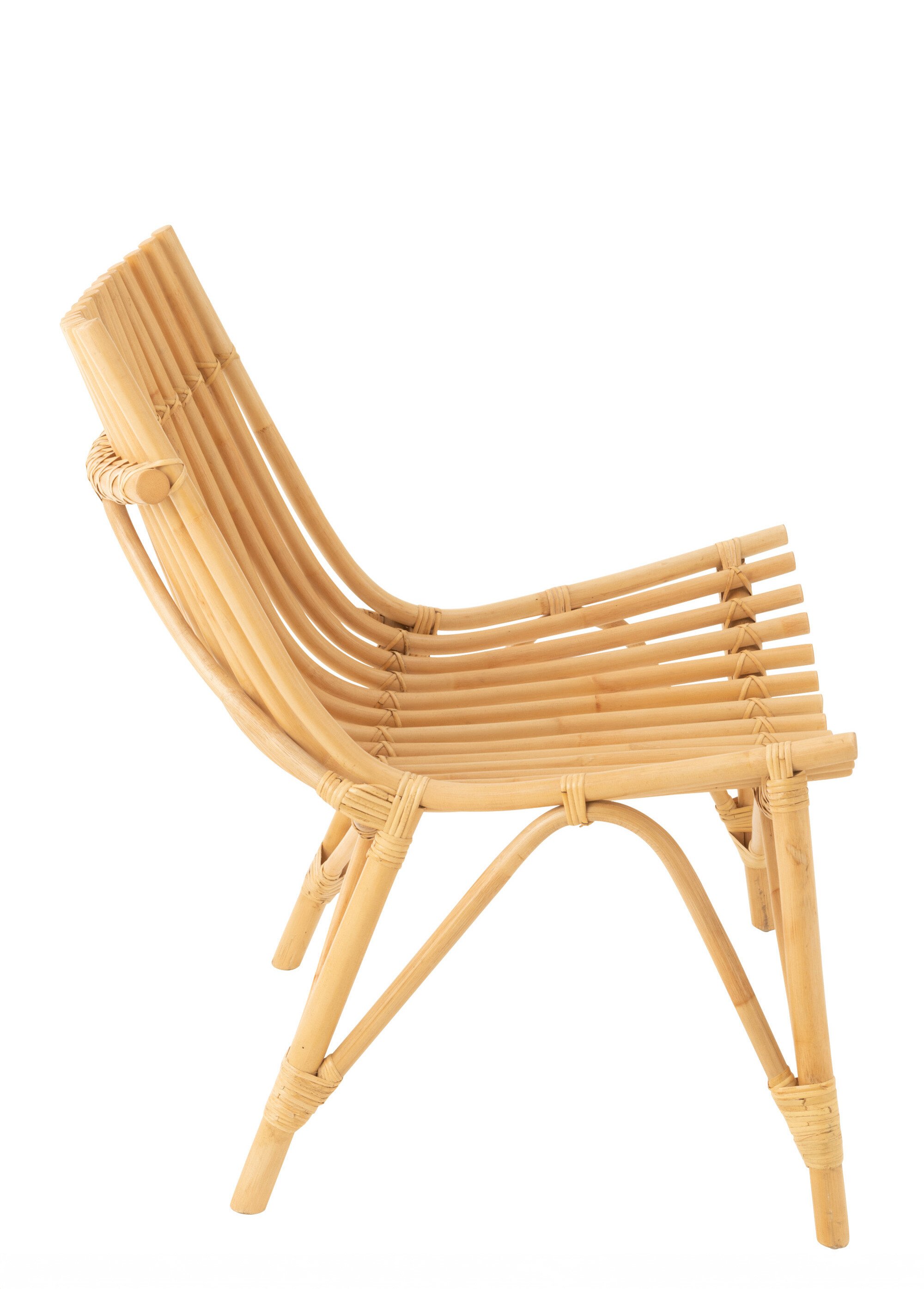 Fauteuil de salon détente, rotin naturel BEIGE JP-43771 DR1