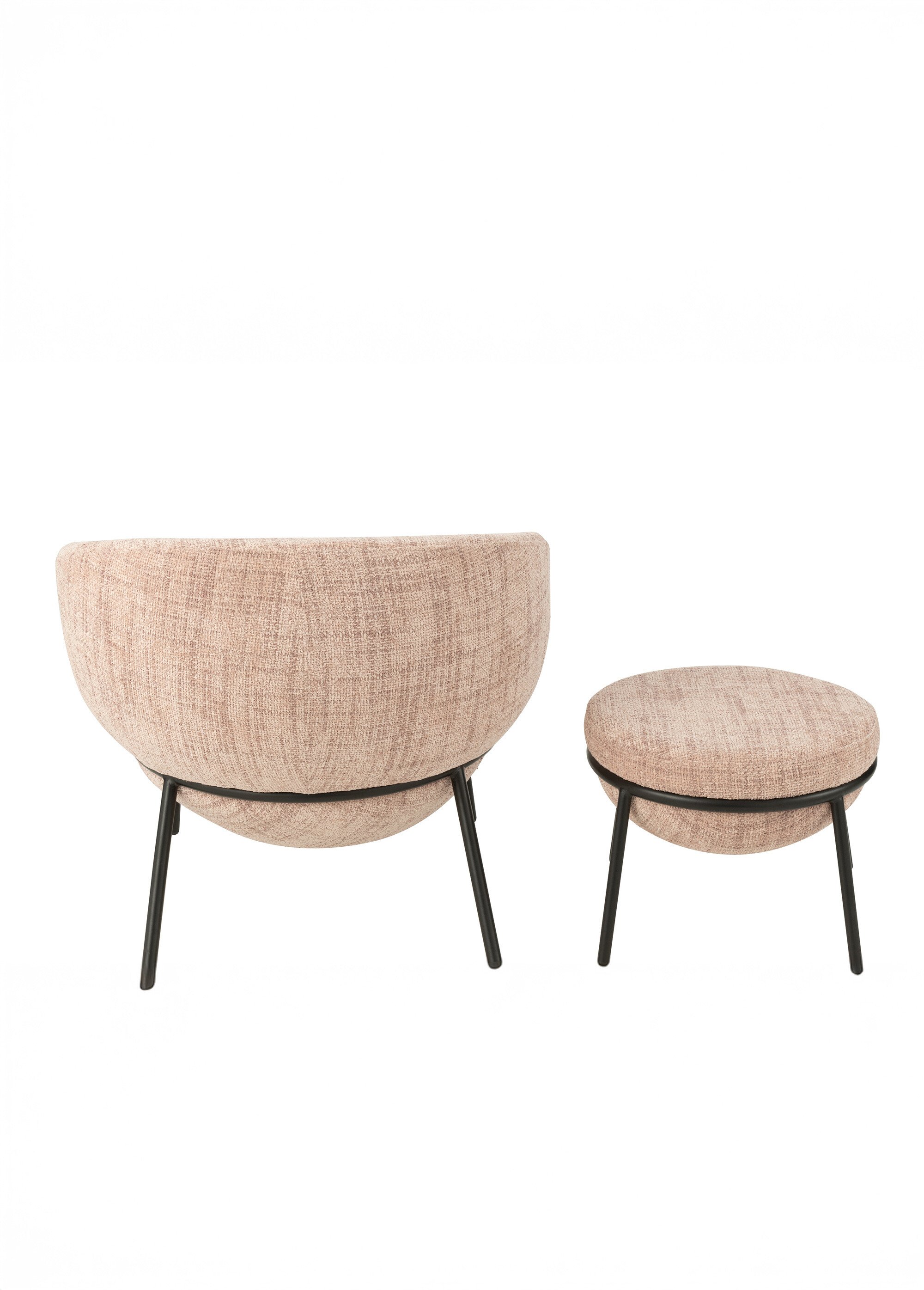 Fauteuil repos tissu + repose pieds 2R ROSE JP-55778 DO1