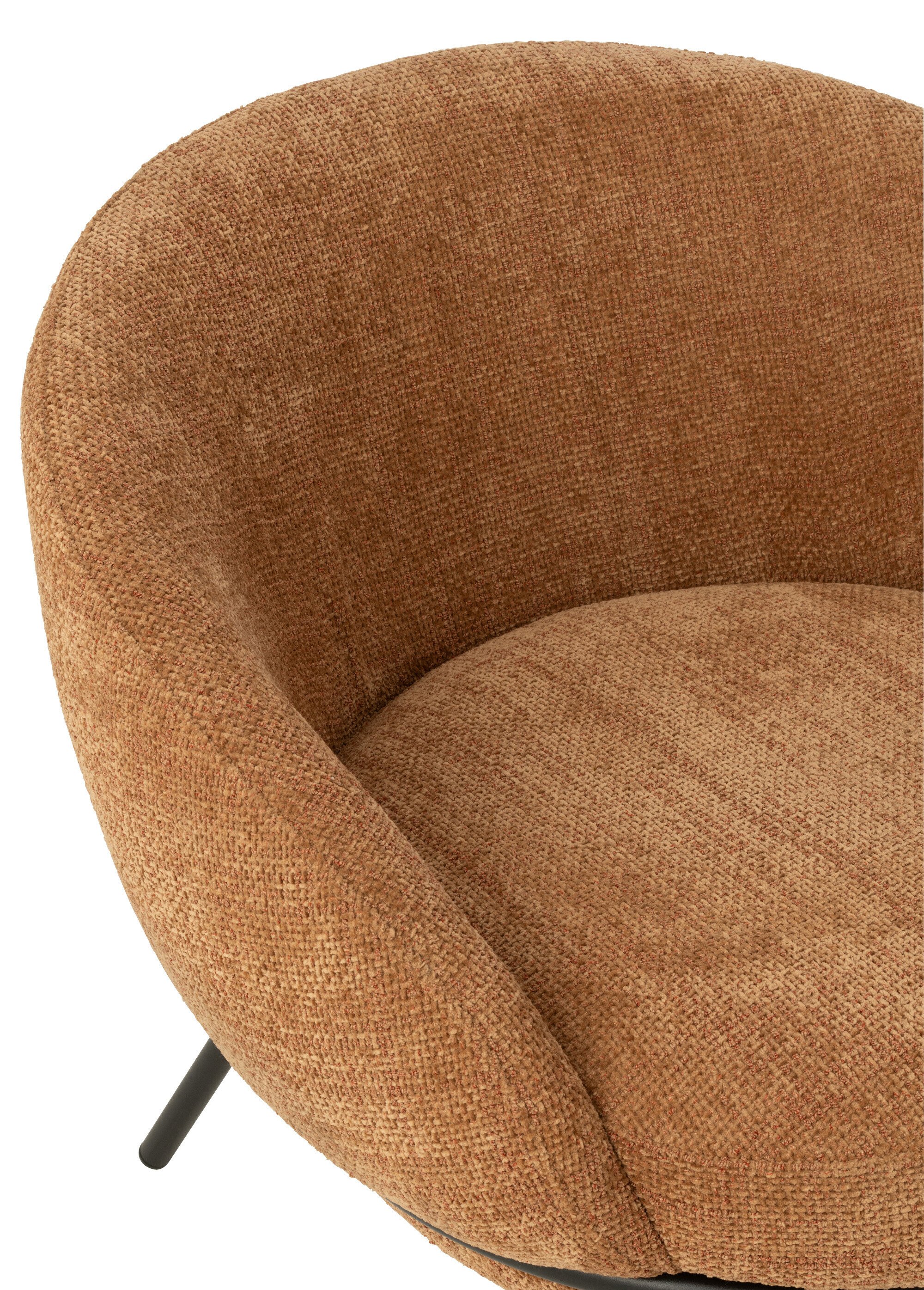 Fauteuil repos tissu + repose pieds 3M MARRON JP-55781 DE1