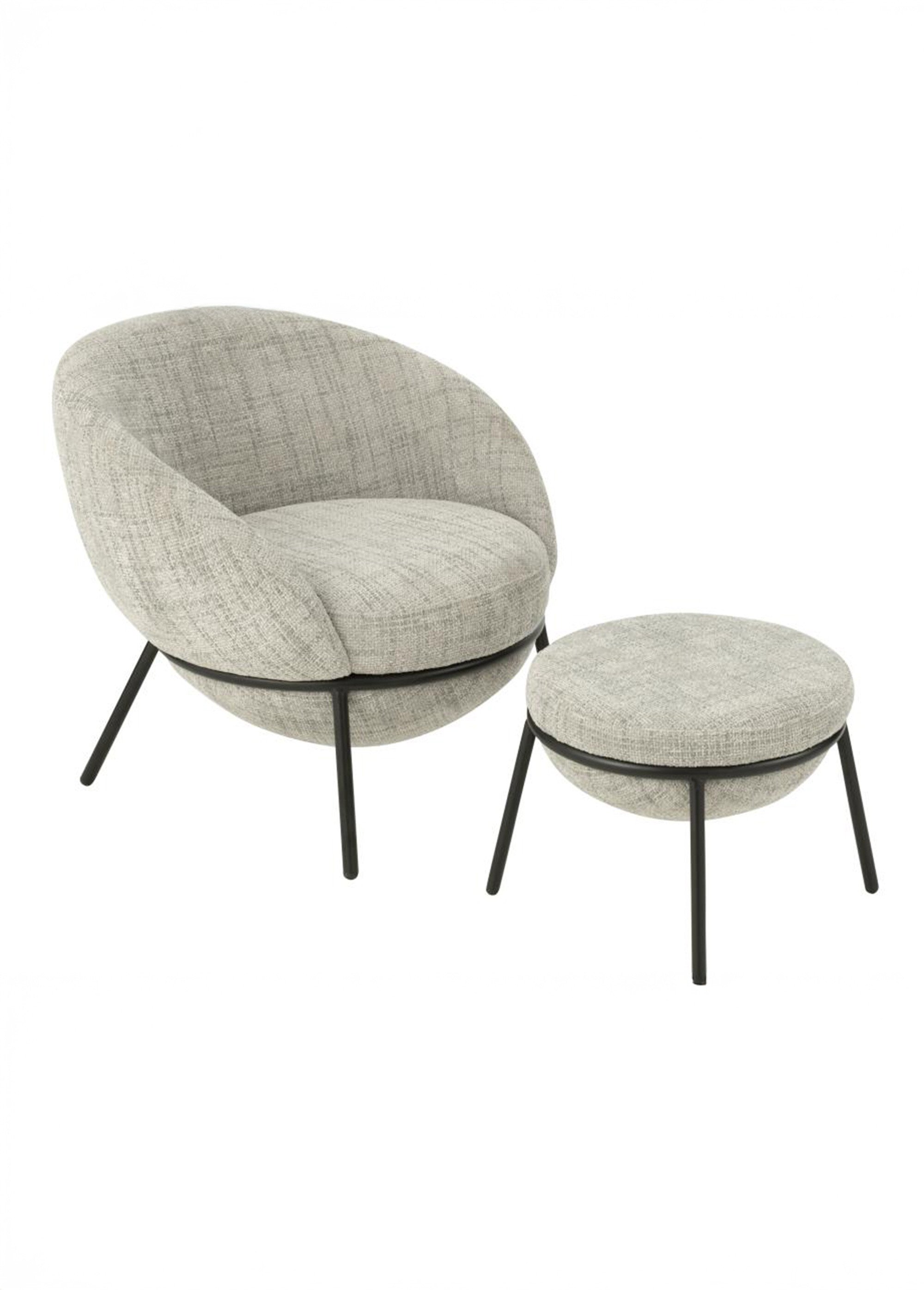 Fauteuil repos tissu + repose pieds 4G