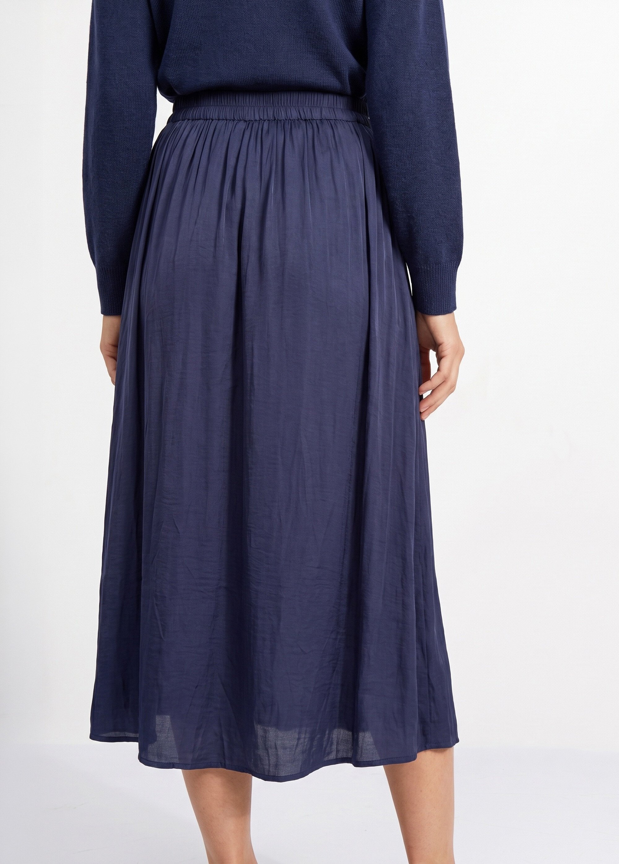 Jupe longue fluide, taille élastiquée