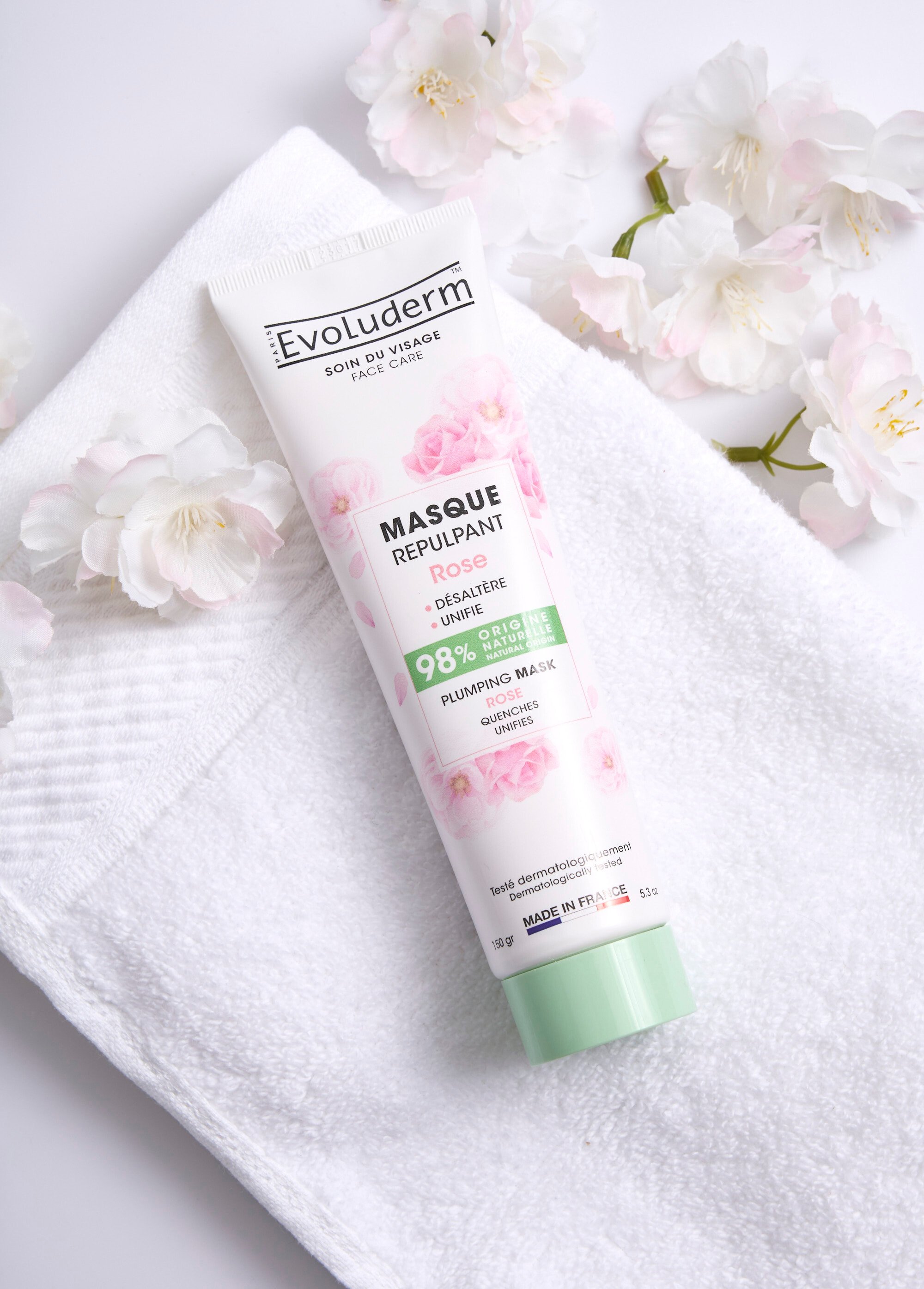 Masque visage repulpant à la rose Blanc EVOMASQUE SF1