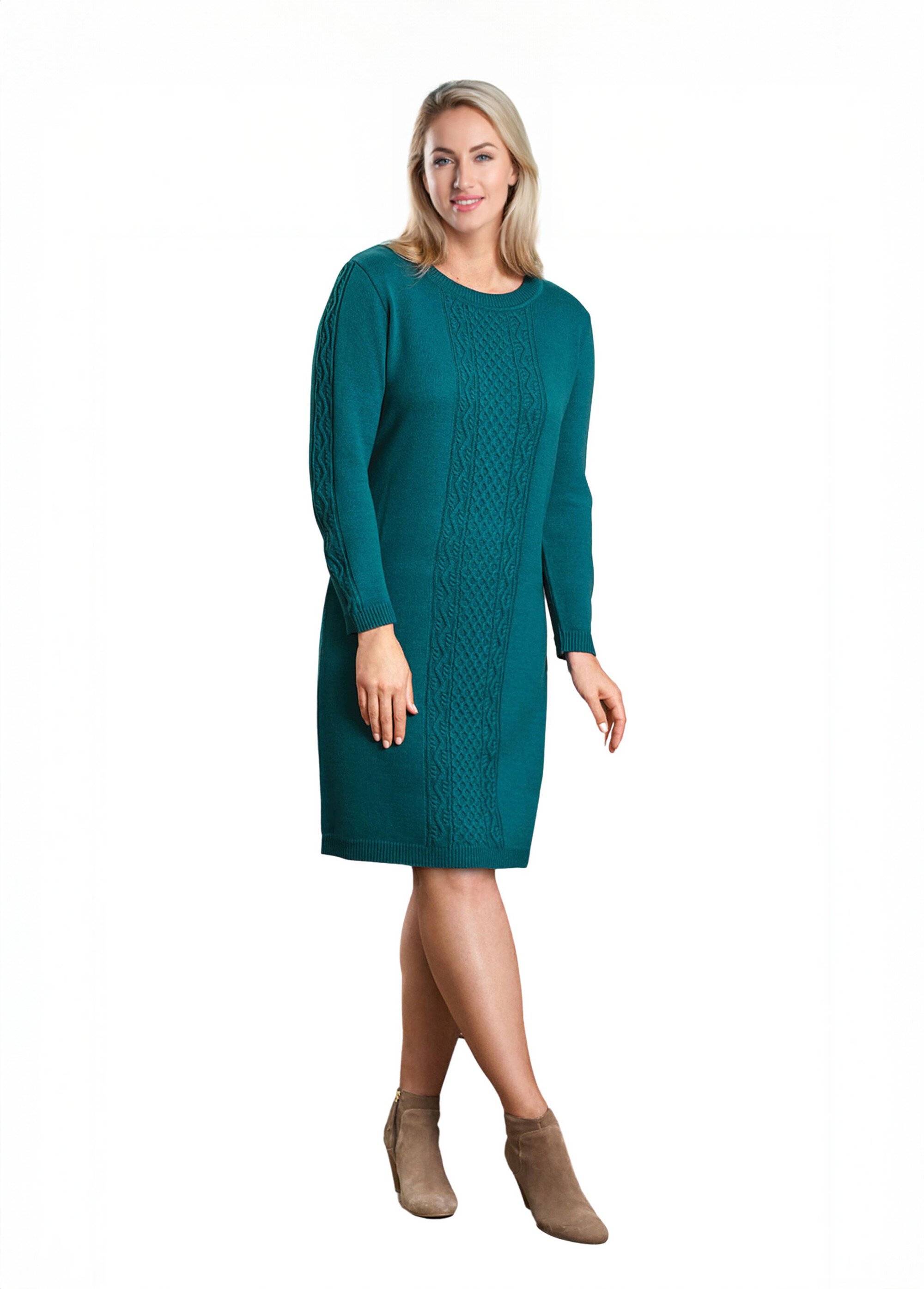 Robe pull courte maille fantaisie