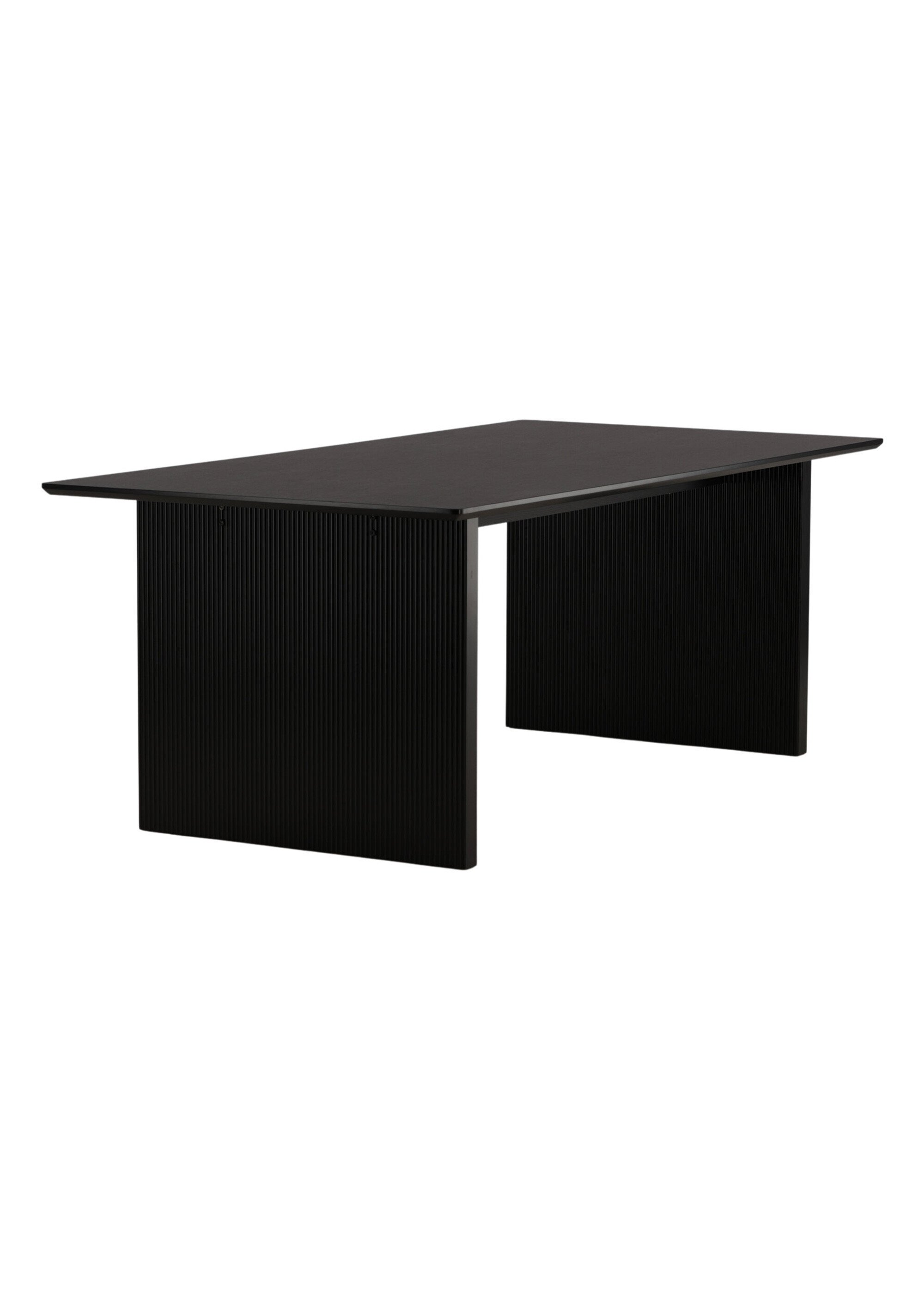 Table à manger en bois, pieds rainurés NOIR VEN-19996-250 DE1