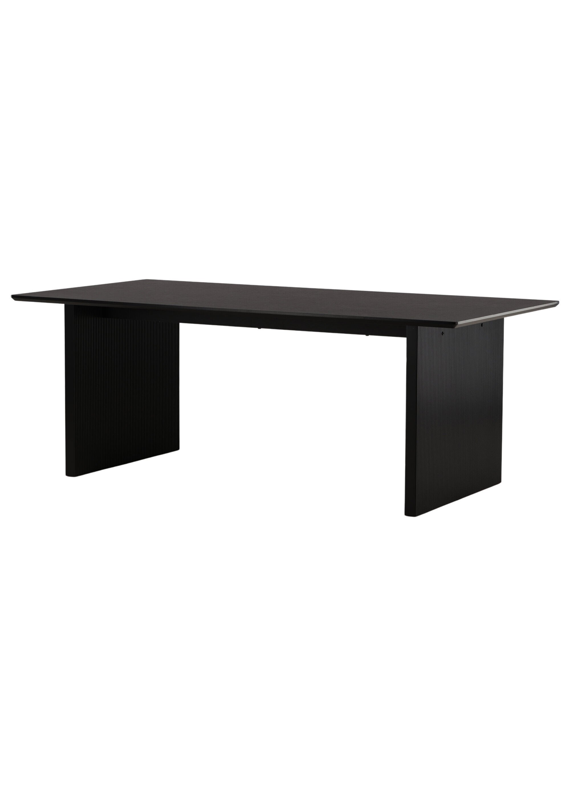 Table à manger en bois, pieds rainurés NOIR VEN-19996-250 DE3
