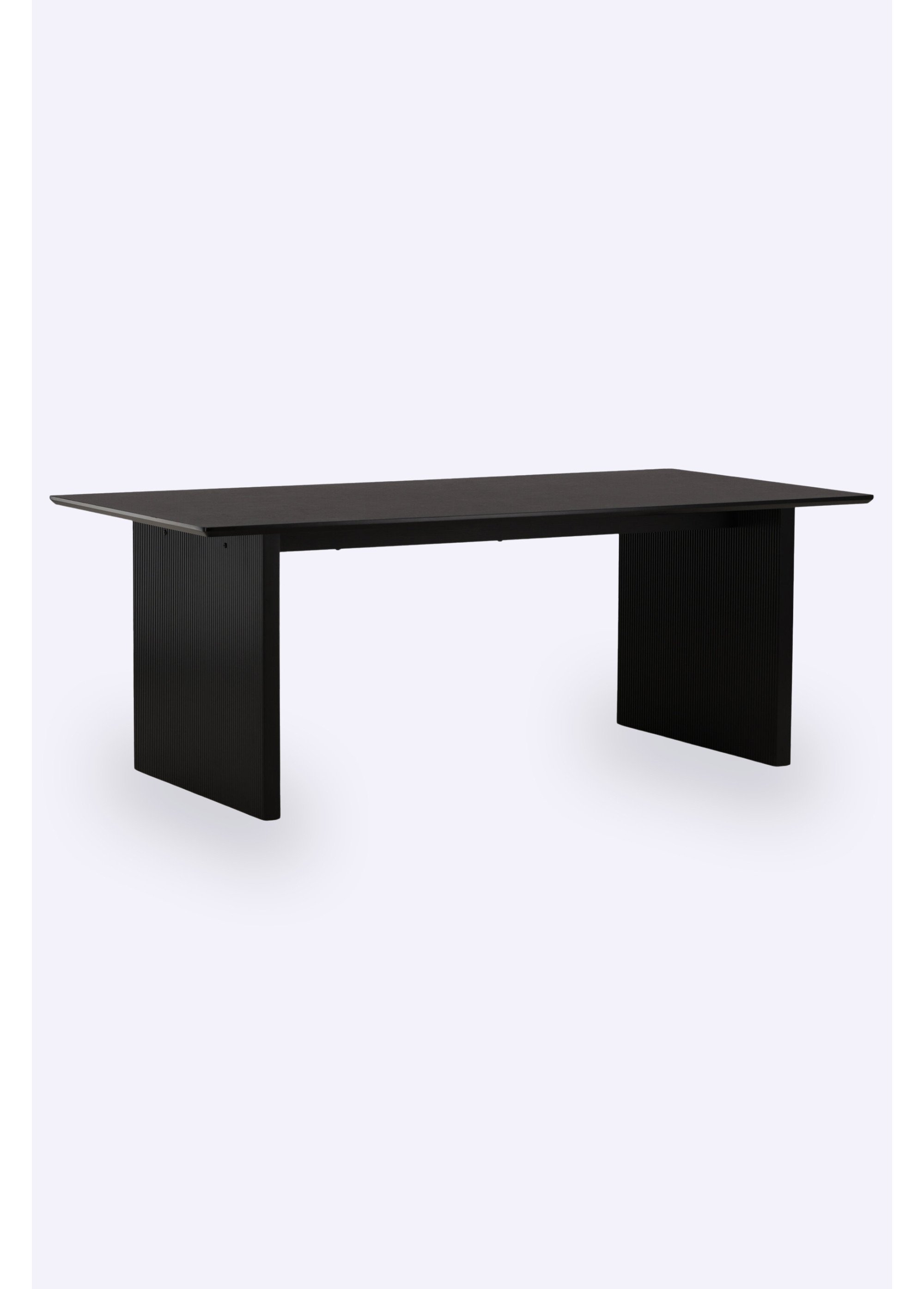 Table à manger en bois, pieds rainurés NOIR VEN-19996-250 FA1